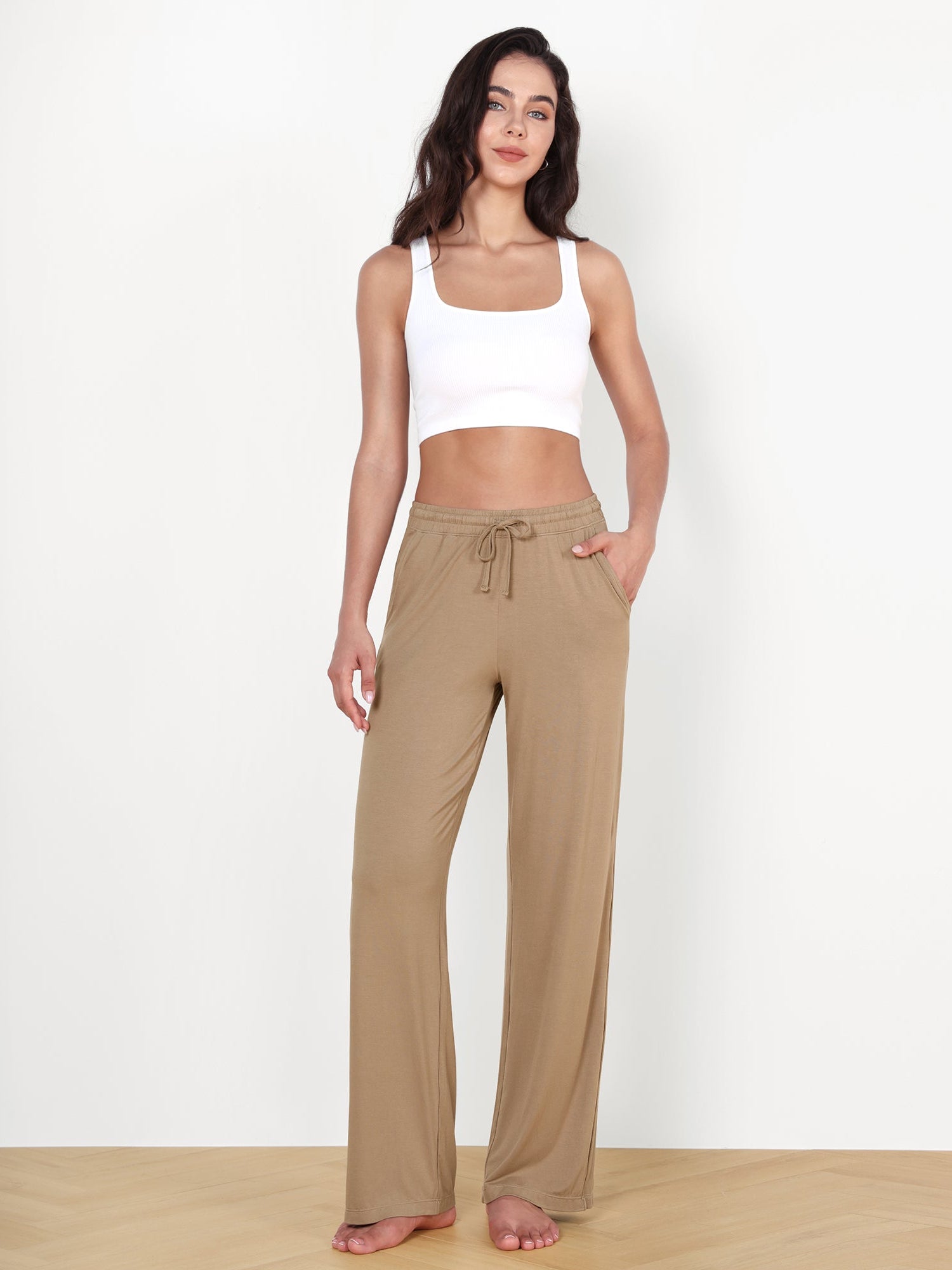 30 Drawstring Lightweight Loose Comfy Lounge Pants with Pockets - ododos