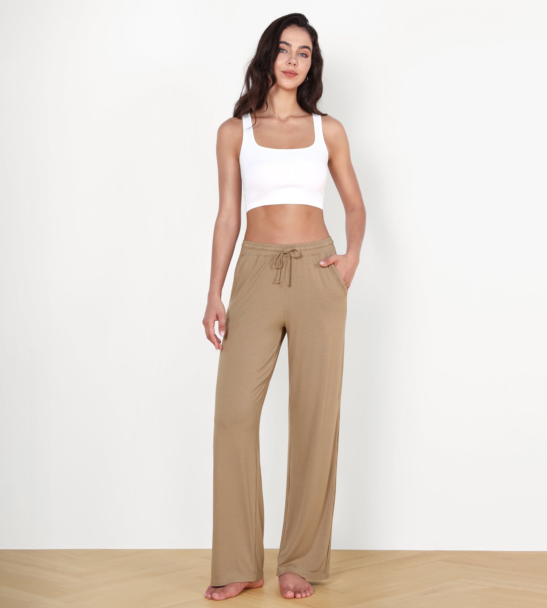 30 Drawstring Lightweight Loose Comfy Lounge Pants with Pockets - ododos