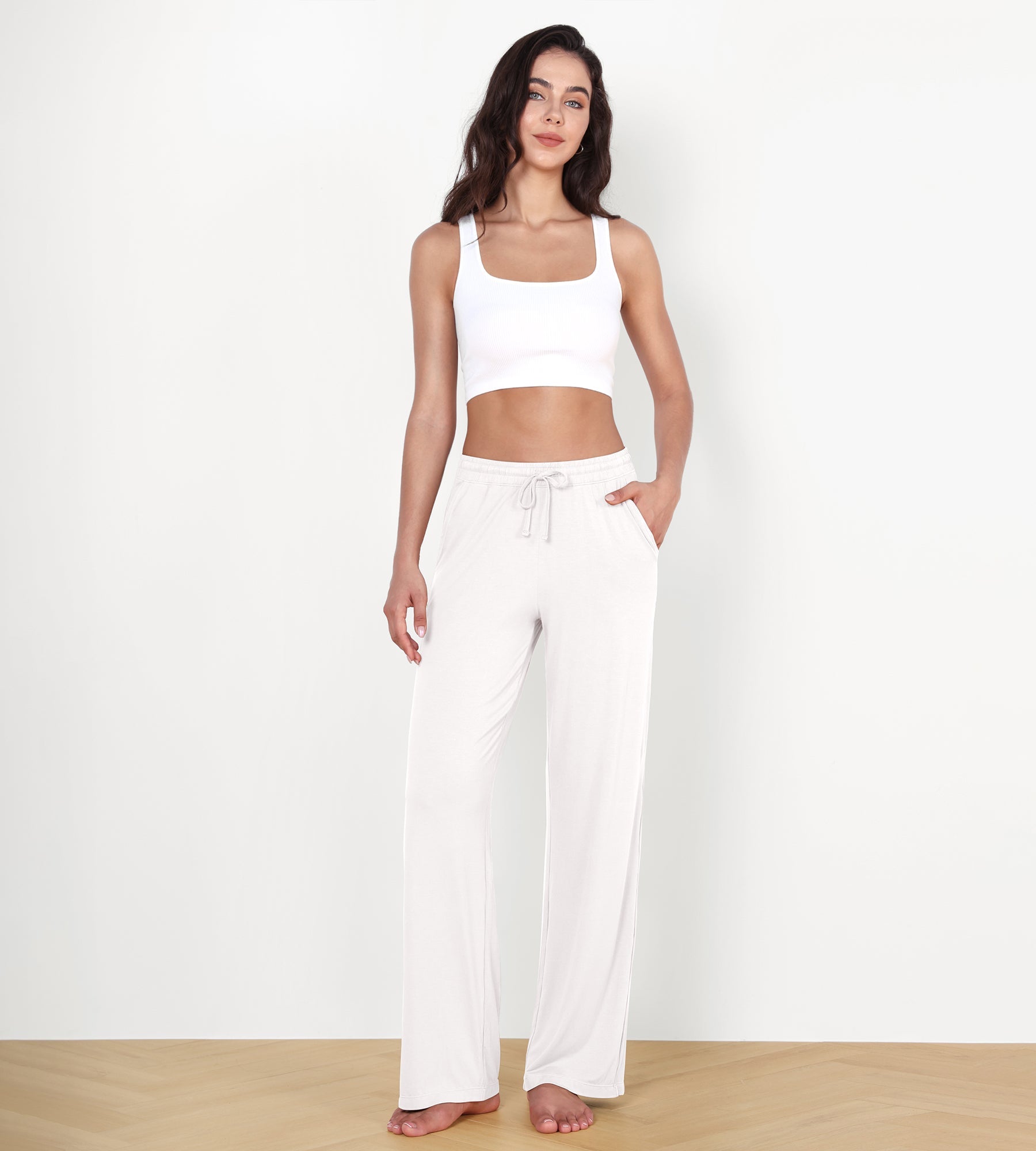 30 Drawstring Lightweight Loose Comfy Lounge Pants with Pockets - ododos