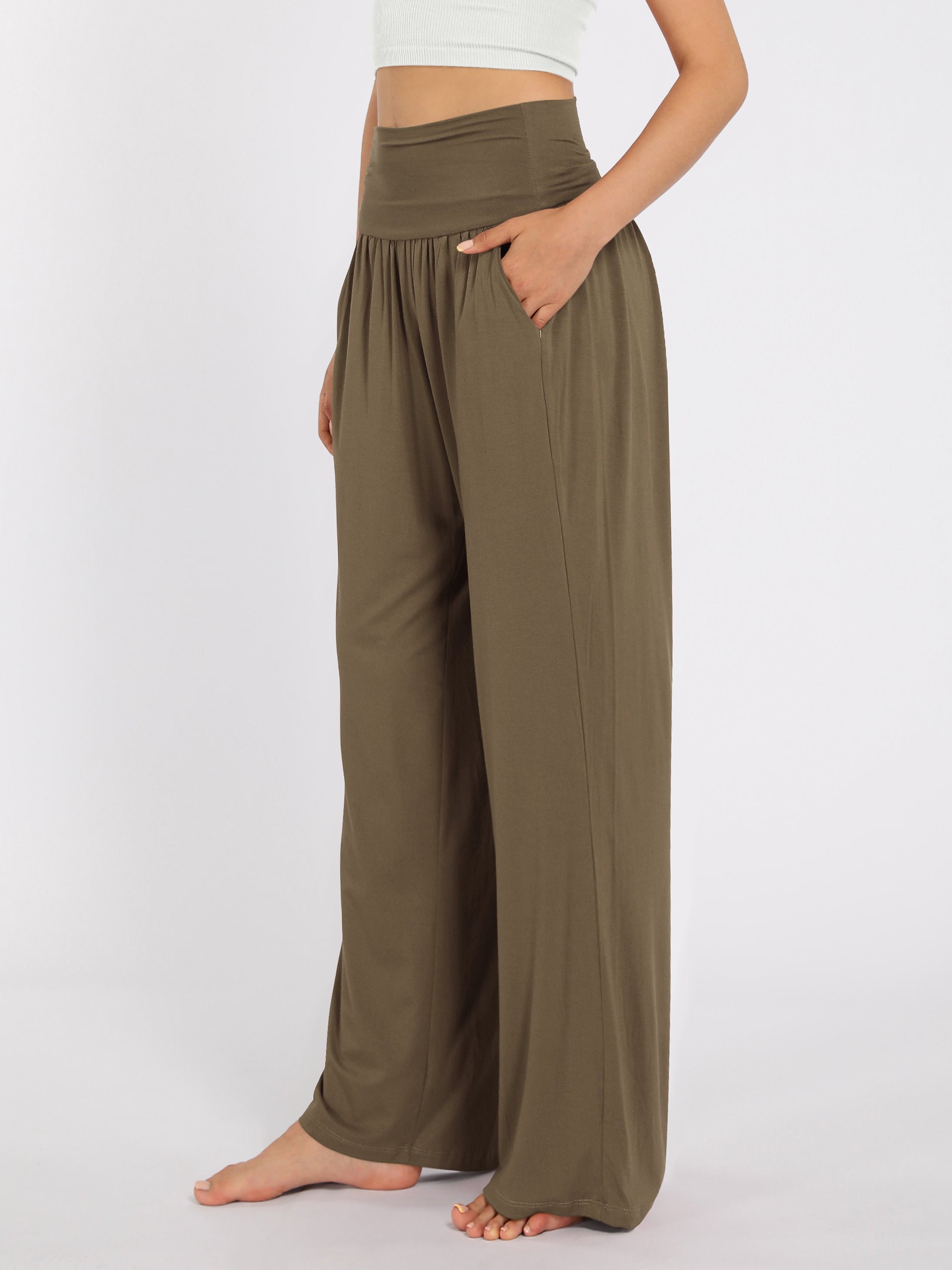 28 Wide Leg Palazzo Loose Comfy Lounge Pants with Pockets - ododos