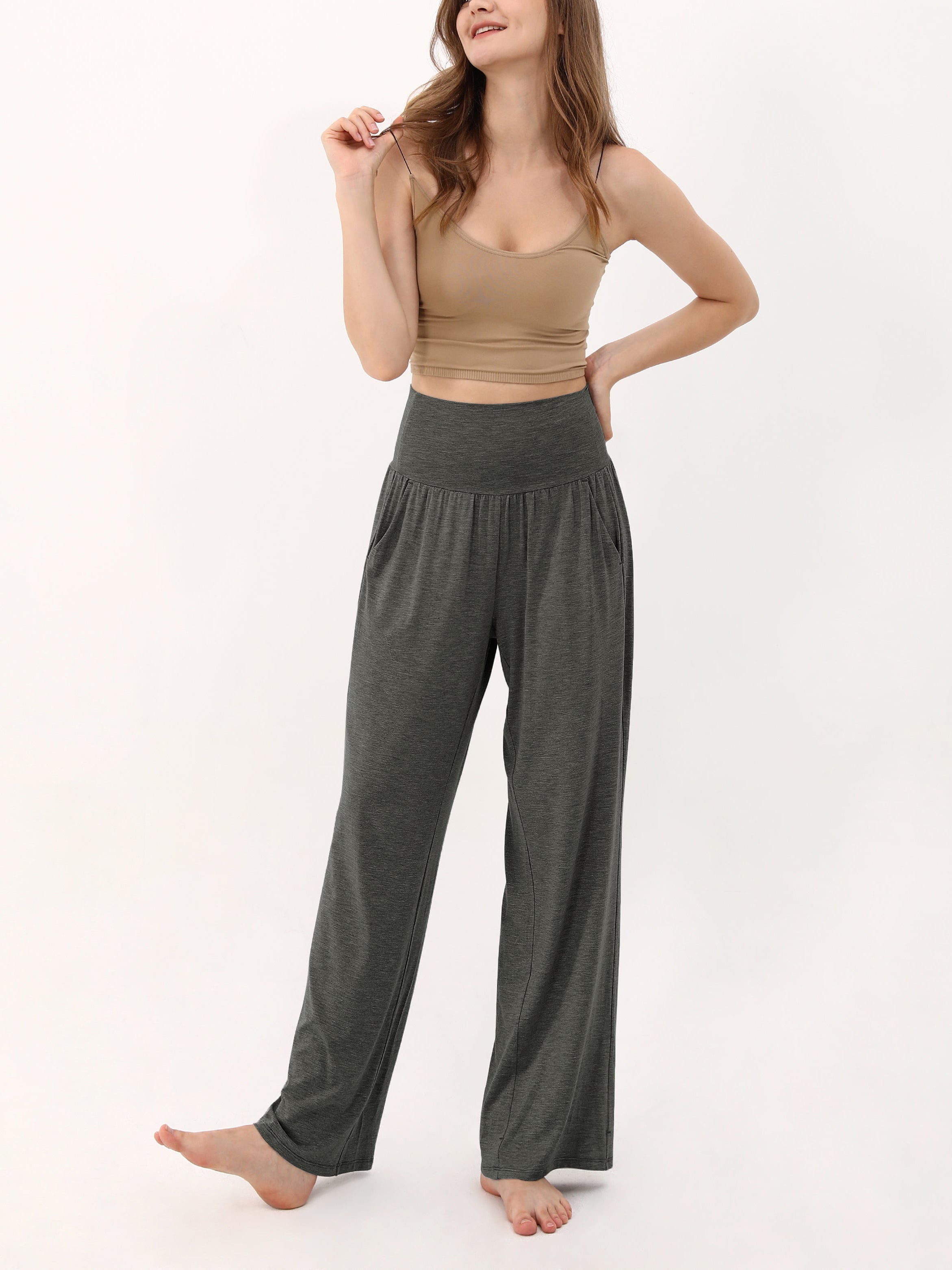 28 Wide Leg Palazzo Loose Comfy Lounge Pants with Pockets - ododos
