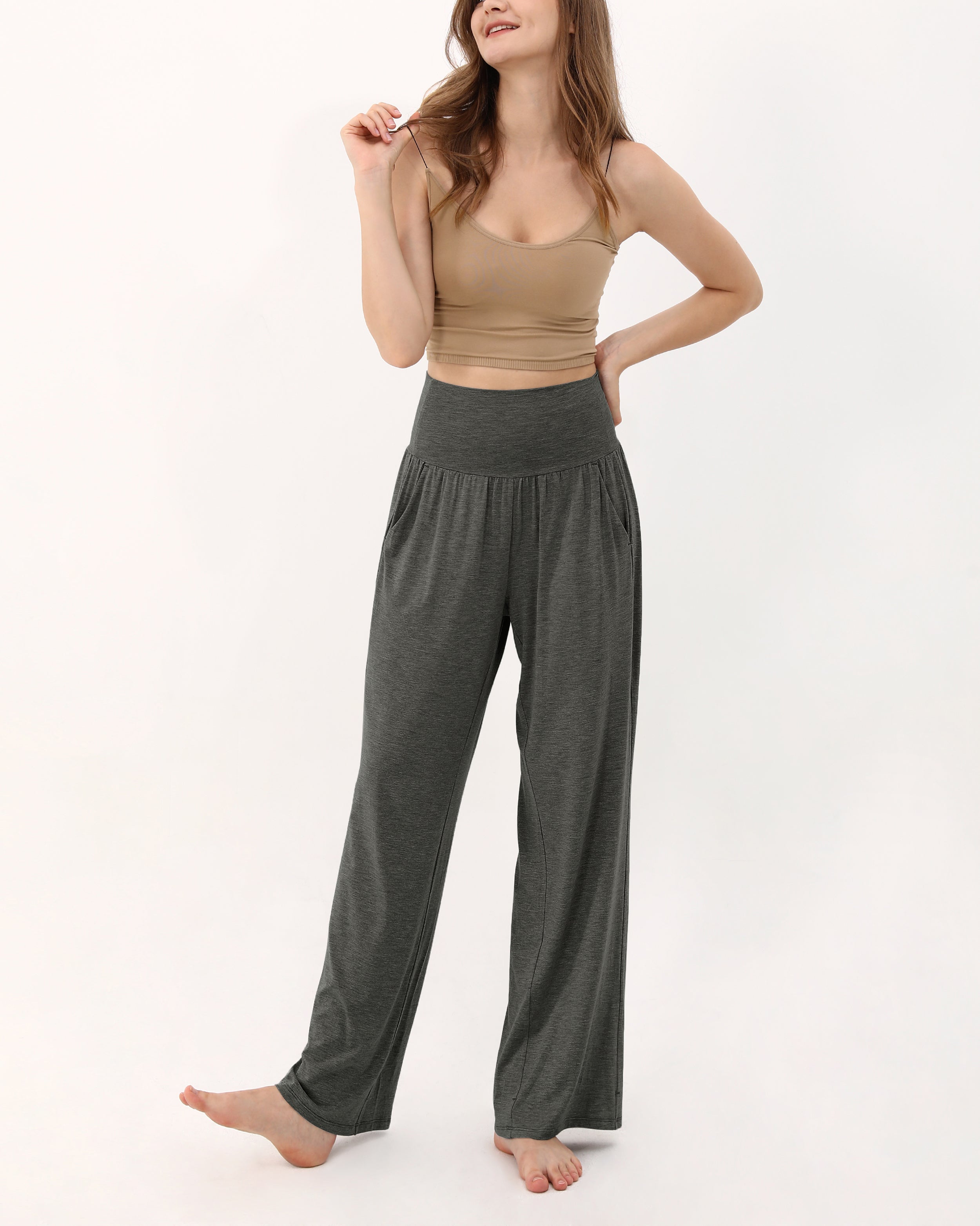 28 Wide Leg Palazzo Loose Comfy Lounge Pants with Pockets - ododos