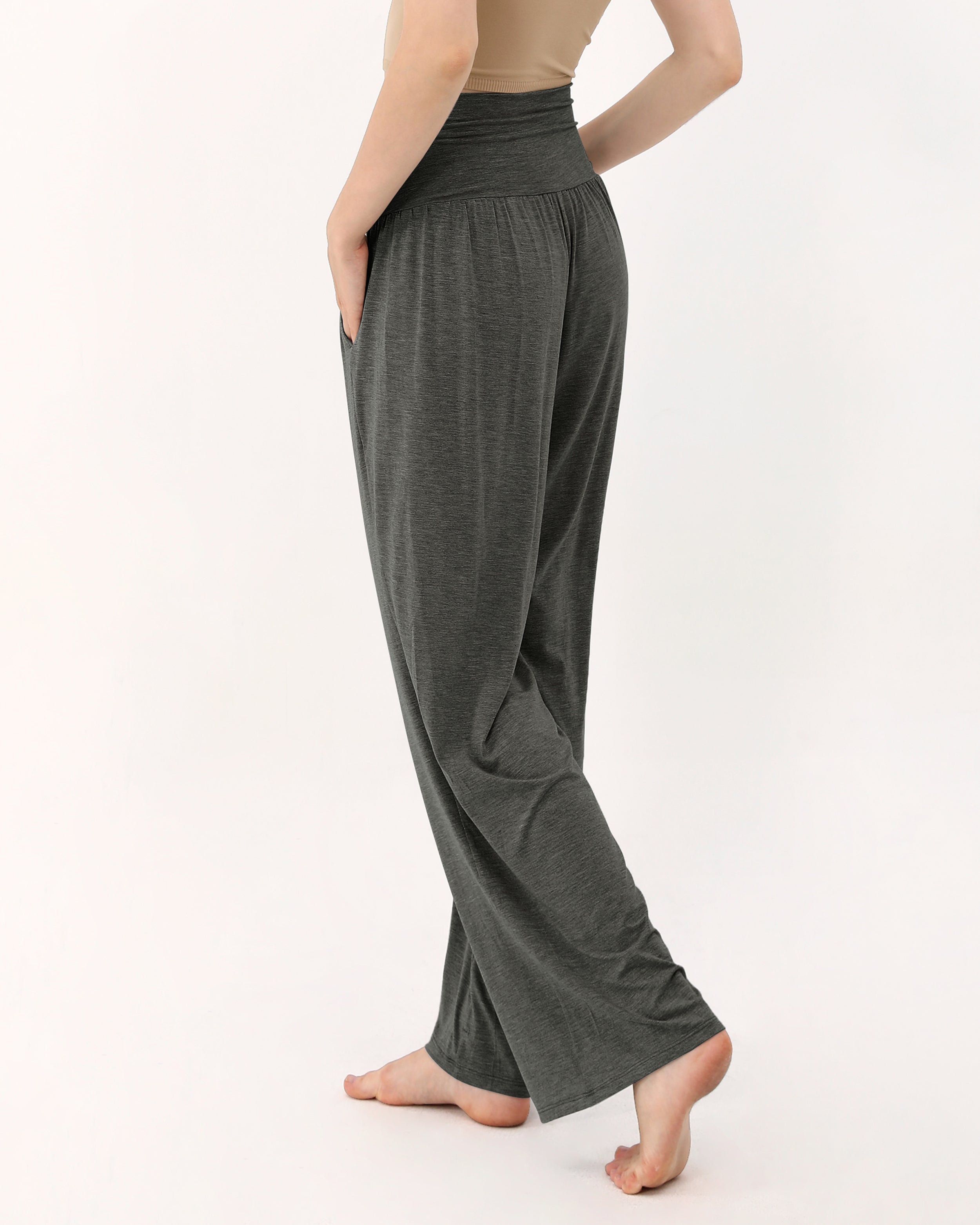 28 Wide Leg Palazzo Loose Comfy Lounge Pants with Pockets - ododos