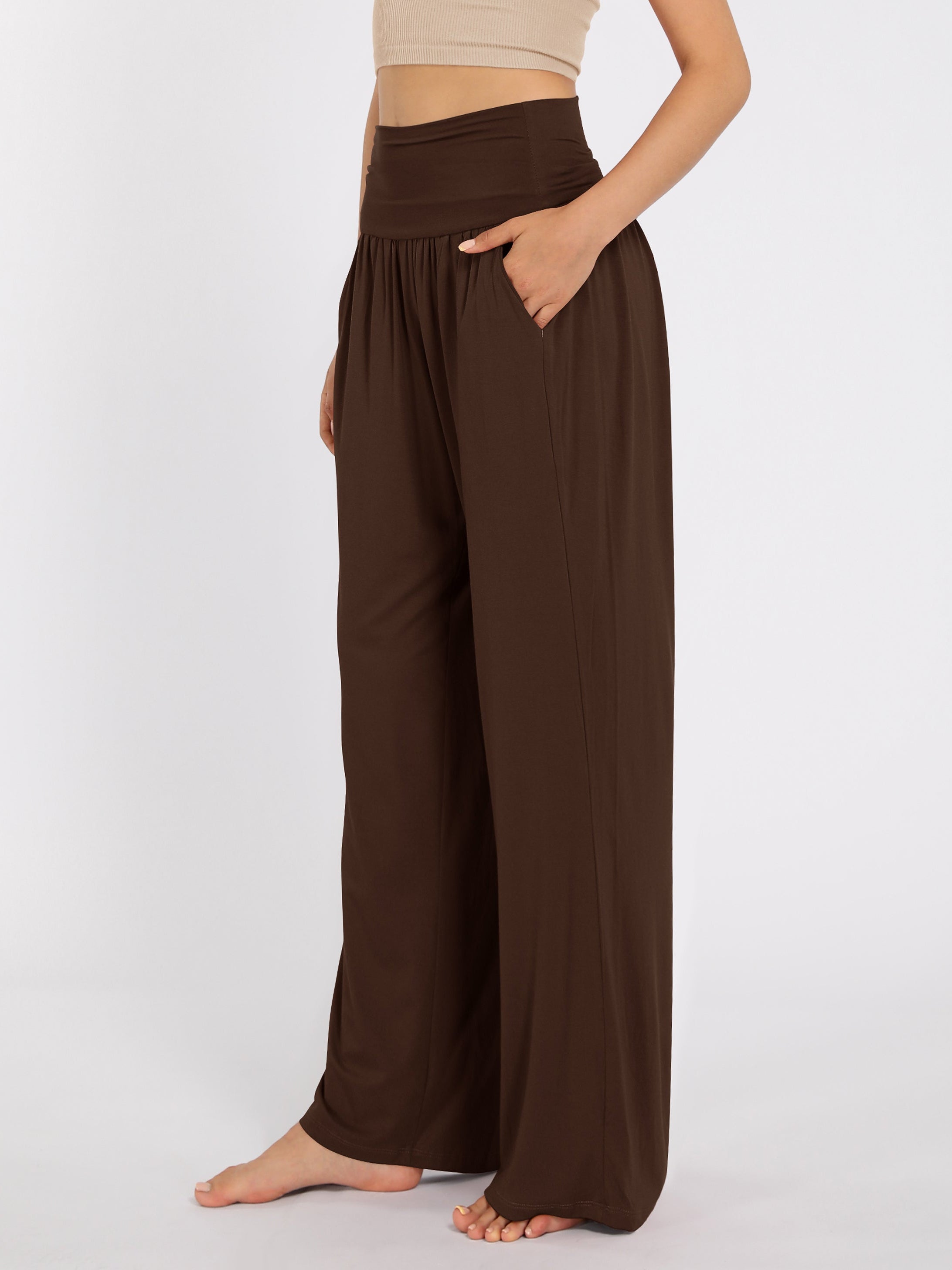 28 Wide Leg Palazzo Loose Comfy Lounge Pants with Pockets - ododos