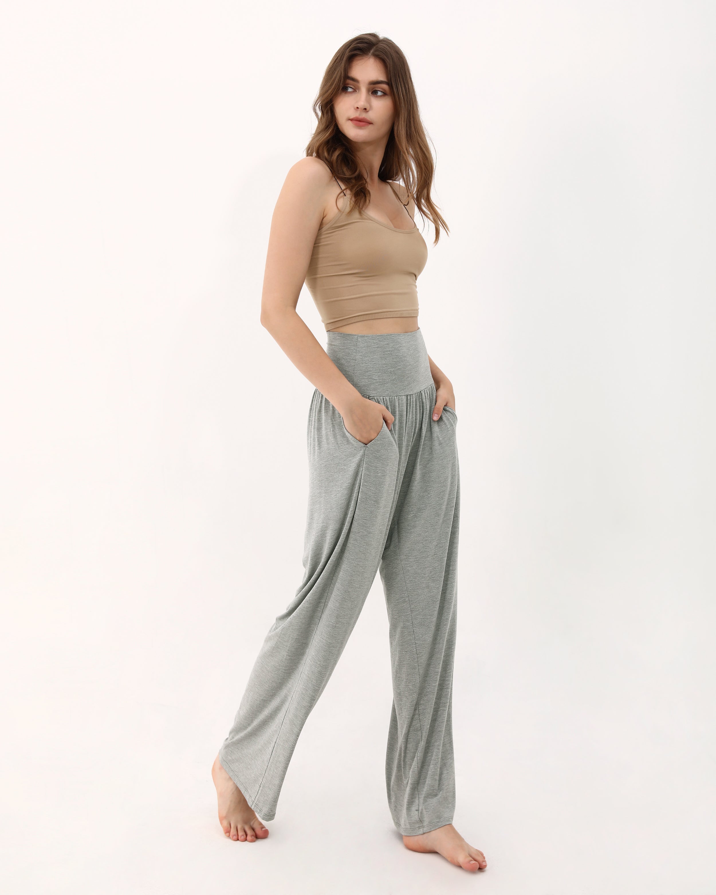 28 Wide Leg Palazzo Loose Comfy Lounge Pants with Pockets - ododos