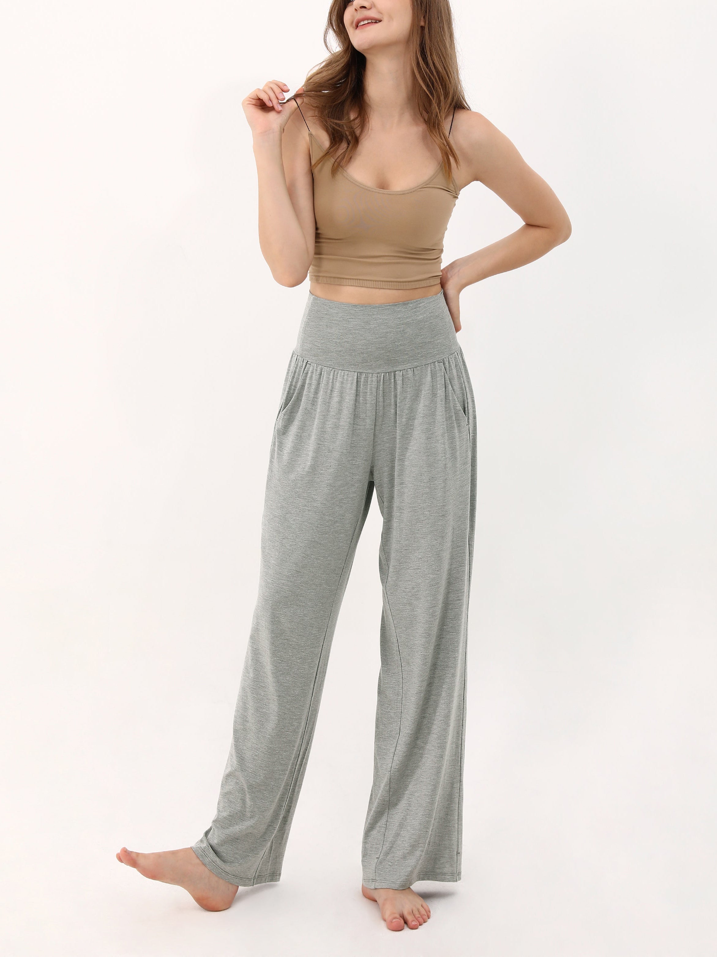 28 Wide Leg Palazzo Loose Comfy Lounge Pants with Pockets - ododos