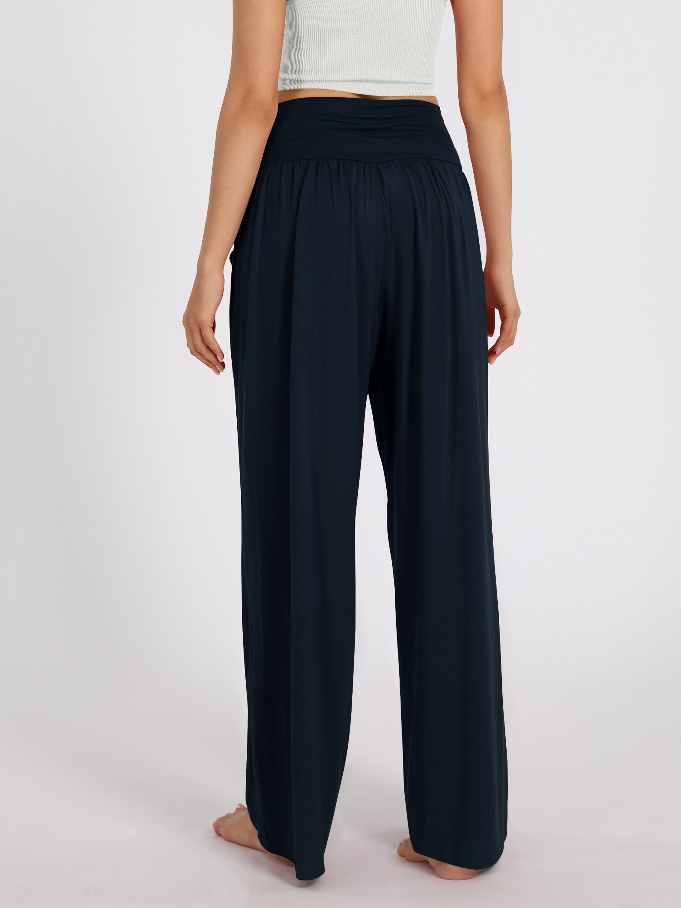 28 Wide Leg Palazzo Loose Comfy Lounge Pants with Pockets - ododos