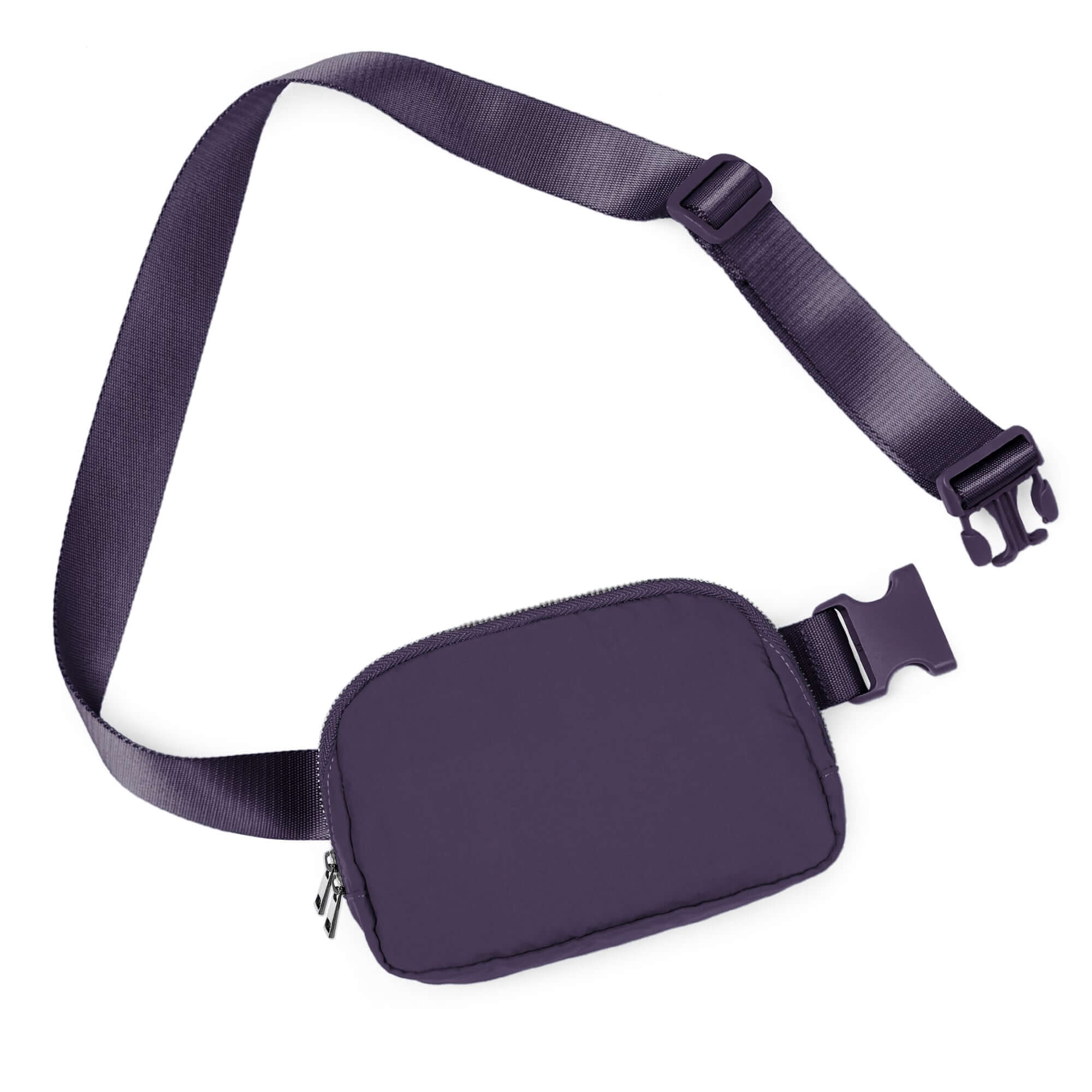 Unisex Two-Way Zip Mini Belt Bag Navy Cosmos 8 x 2 x 5.5 - ododos