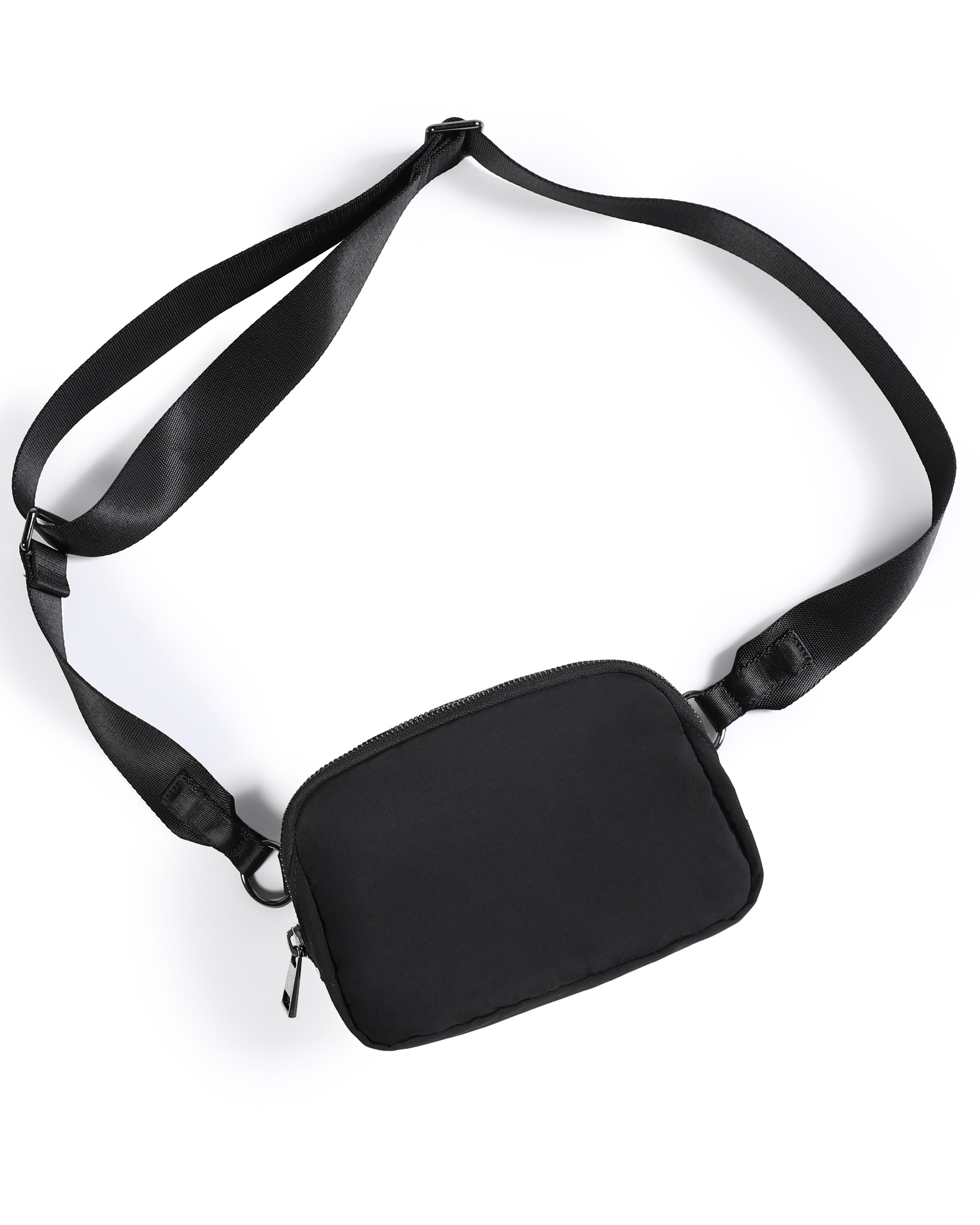 Unisex Mini Crossbody Bag Black 8 x 2 x 5.5 - ododos