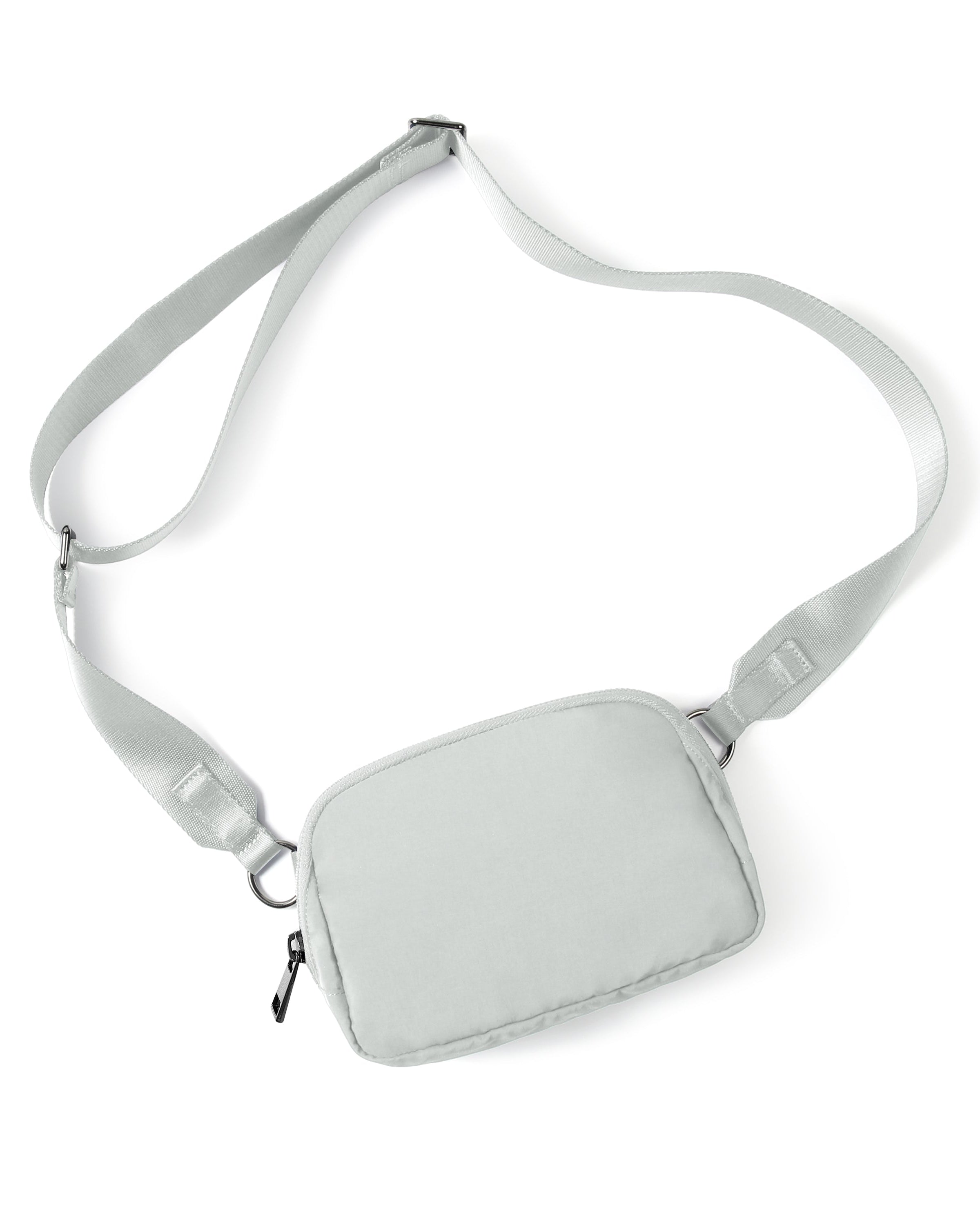 Unisex Mini Crossbody Bag Light Grey 8 x 2 x 5.5 - ododos
