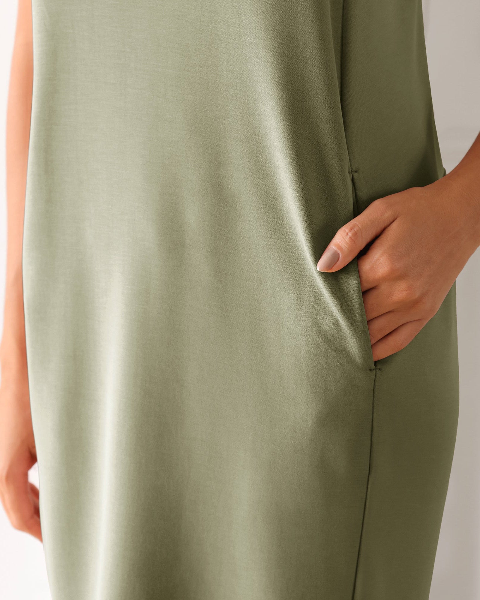 Modal Soft Loose Tank Dress - ododos