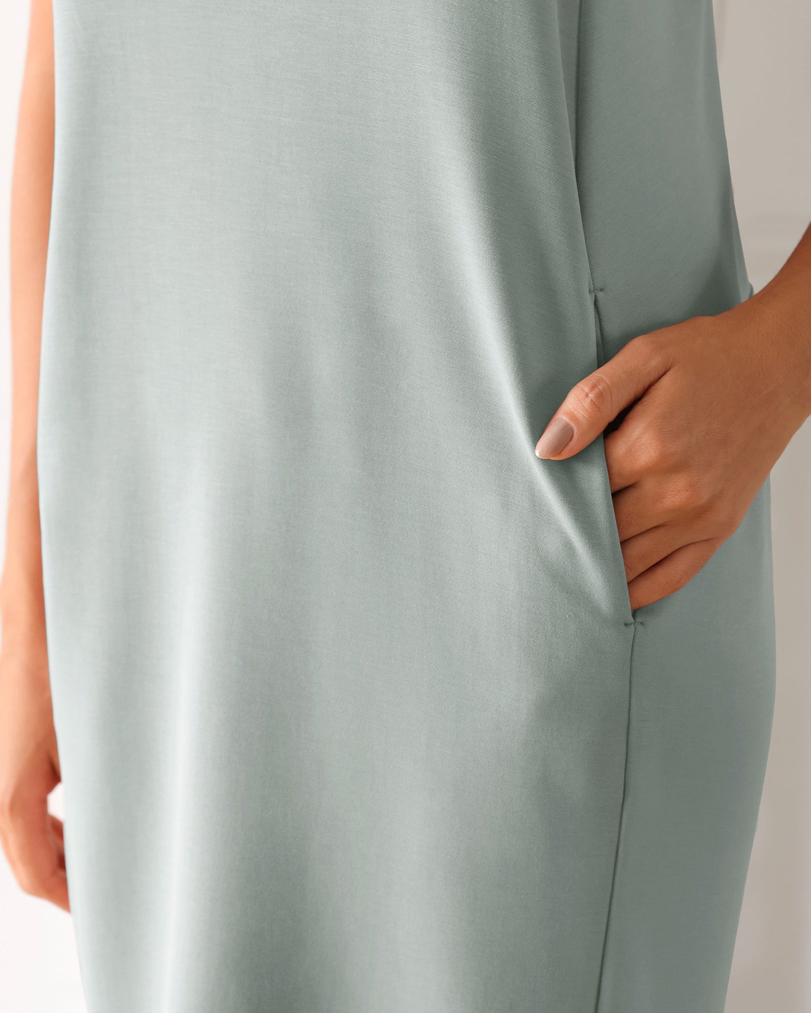 Modal Soft Loose Tank Dress - ododos