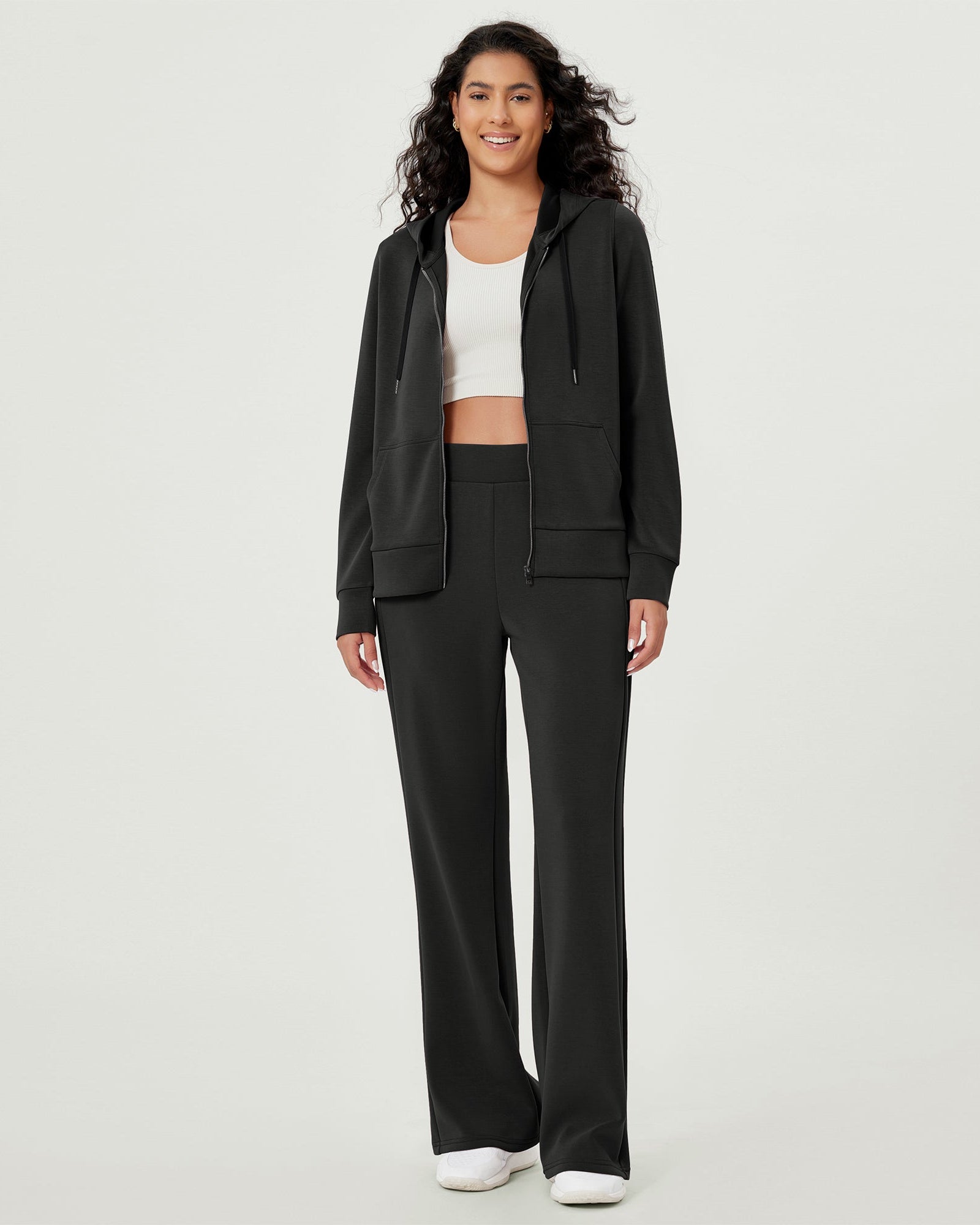 Modal Soft Full-Zip Hoodies Casual Jacket with Pockets - ododos