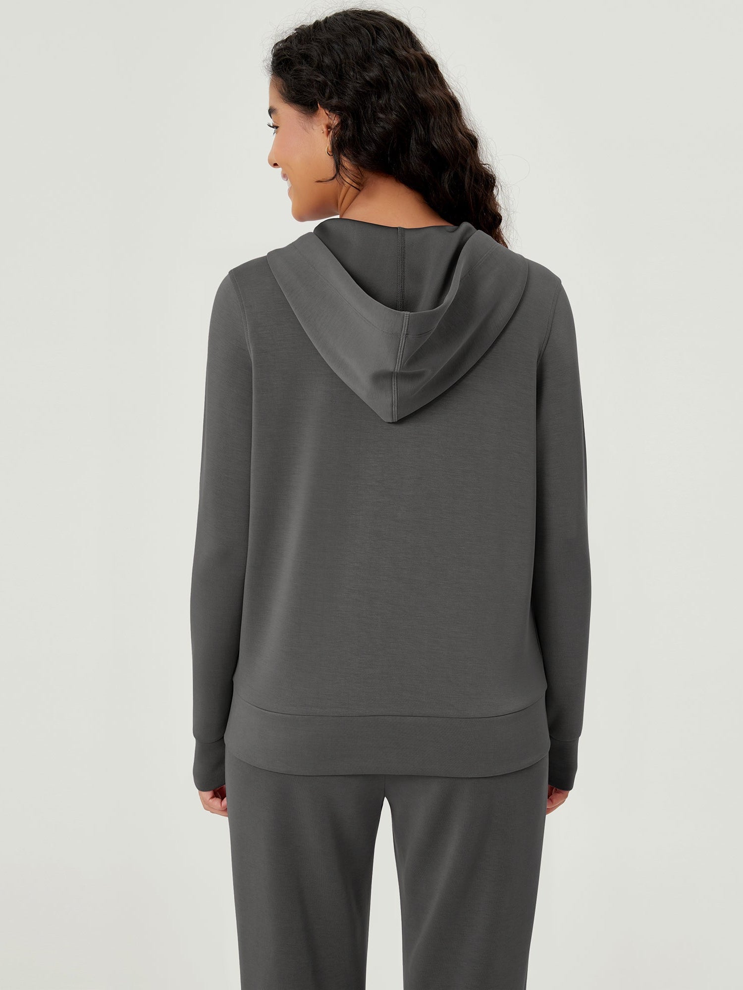 Modal Soft Full-Zip Hoodies Casual Jacket with Pockets - ododos