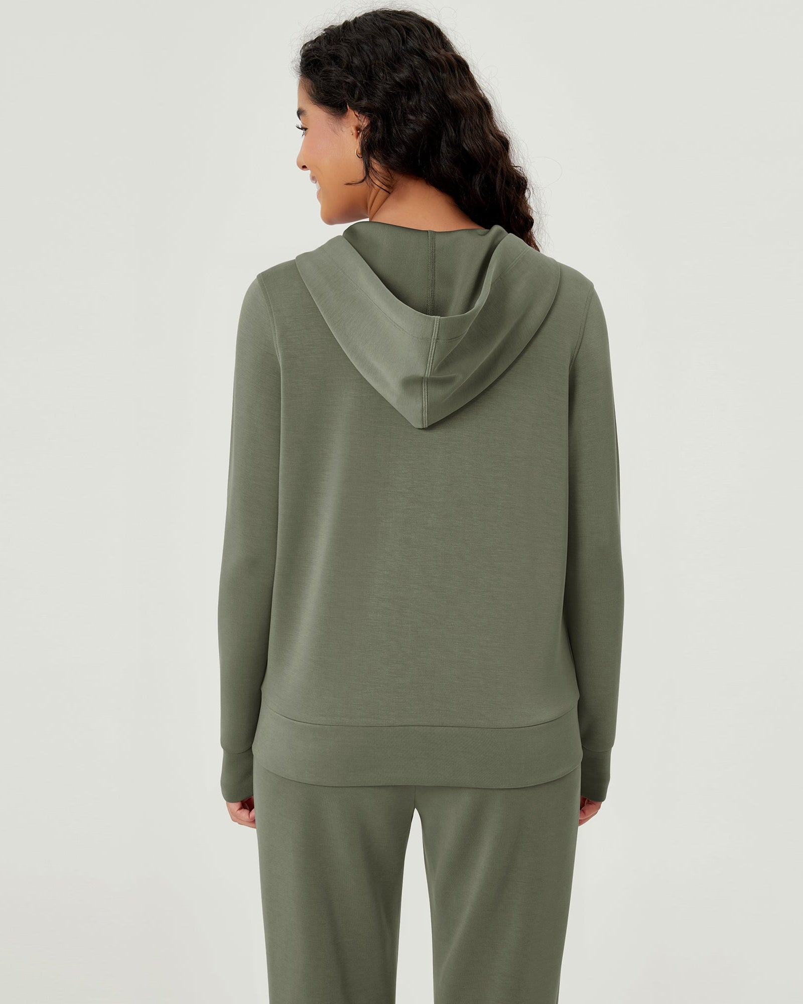 Modal Soft Full-Zip Hoodies Casual Jacket with Pockets - ododos