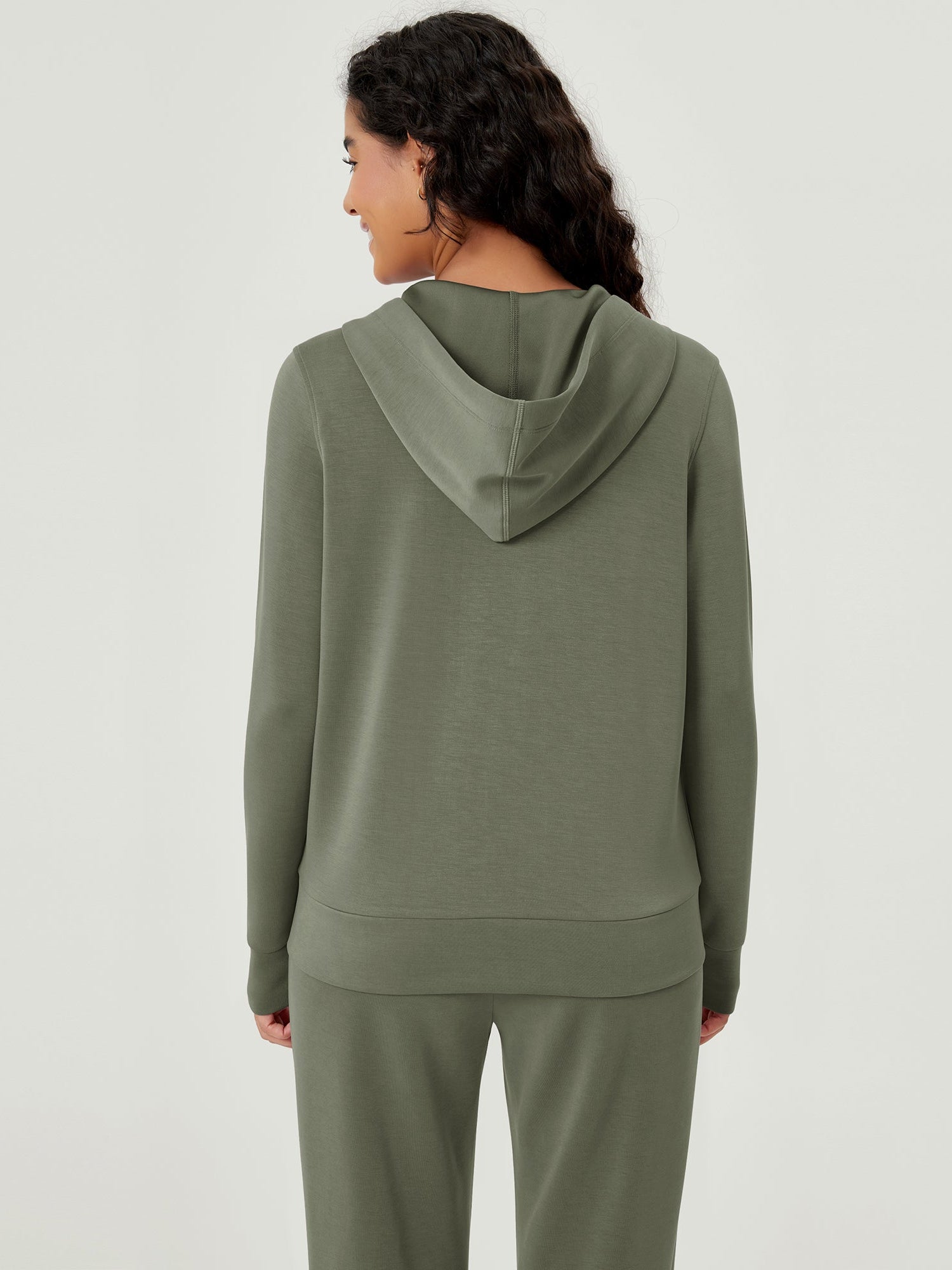 Modal Soft Full-Zip Hoodies Casual Jacket with Pockets - ododos