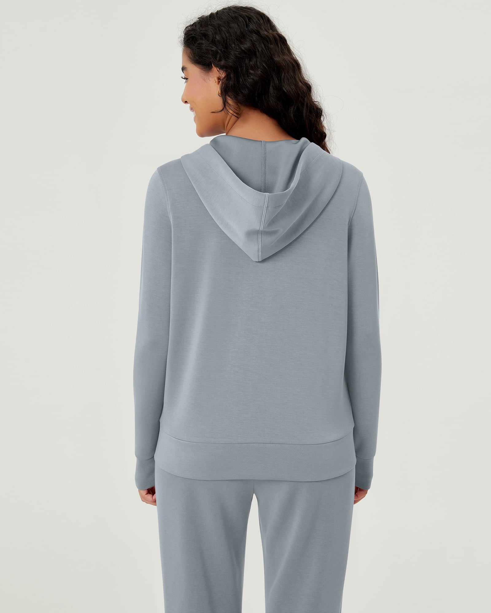 Modal Soft Full-Zip Hoodies Casual Jacket with Pockets - ododos