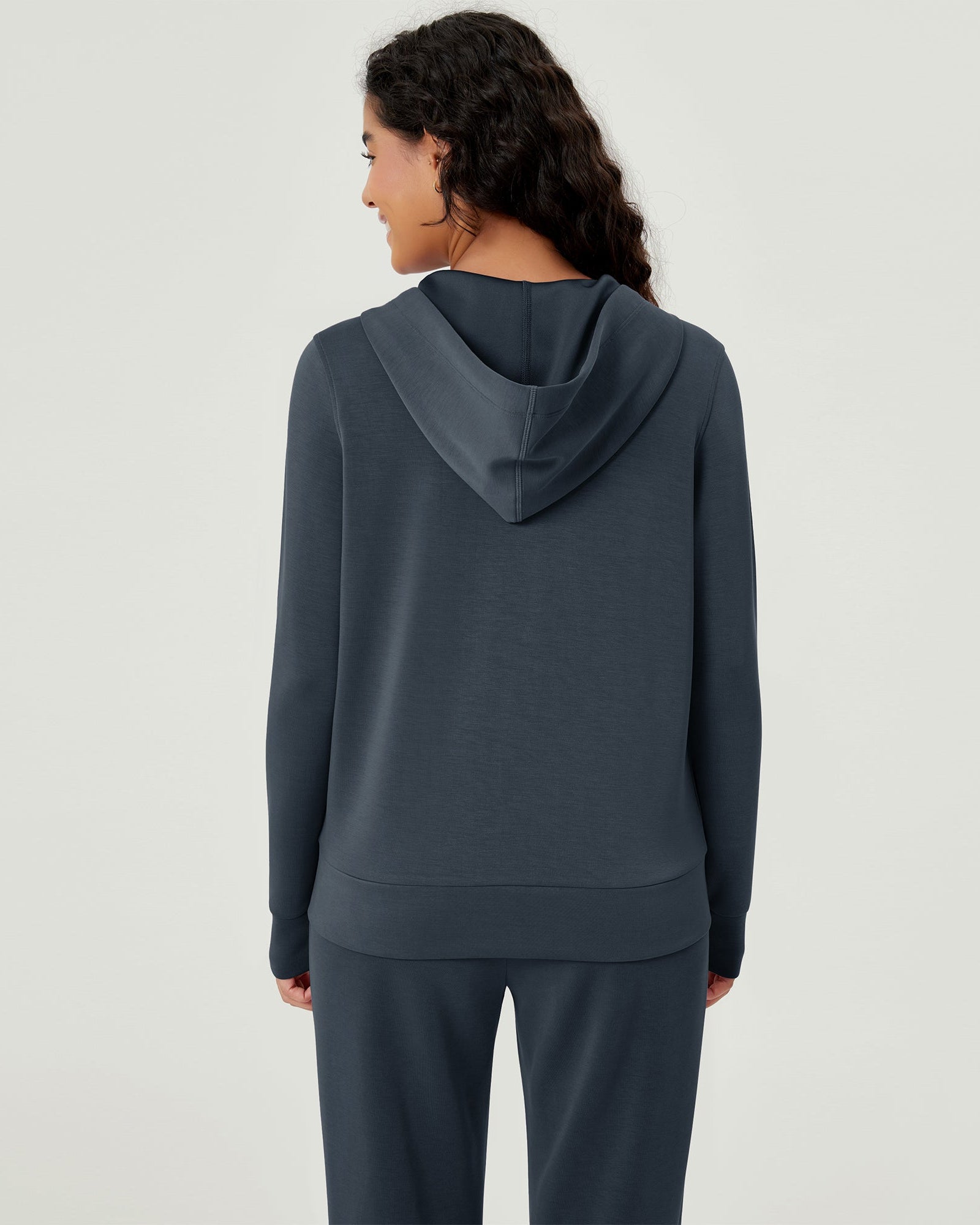 Modal Soft Full-Zip Hoodies Casual Jacket with Pockets - ododos