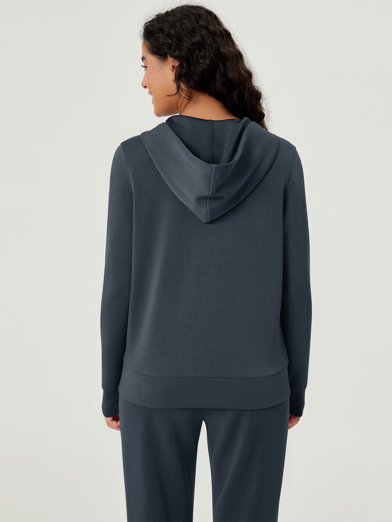Modal Soft Full-Zip Hoodies Casual Jacket with Pockets - ododos