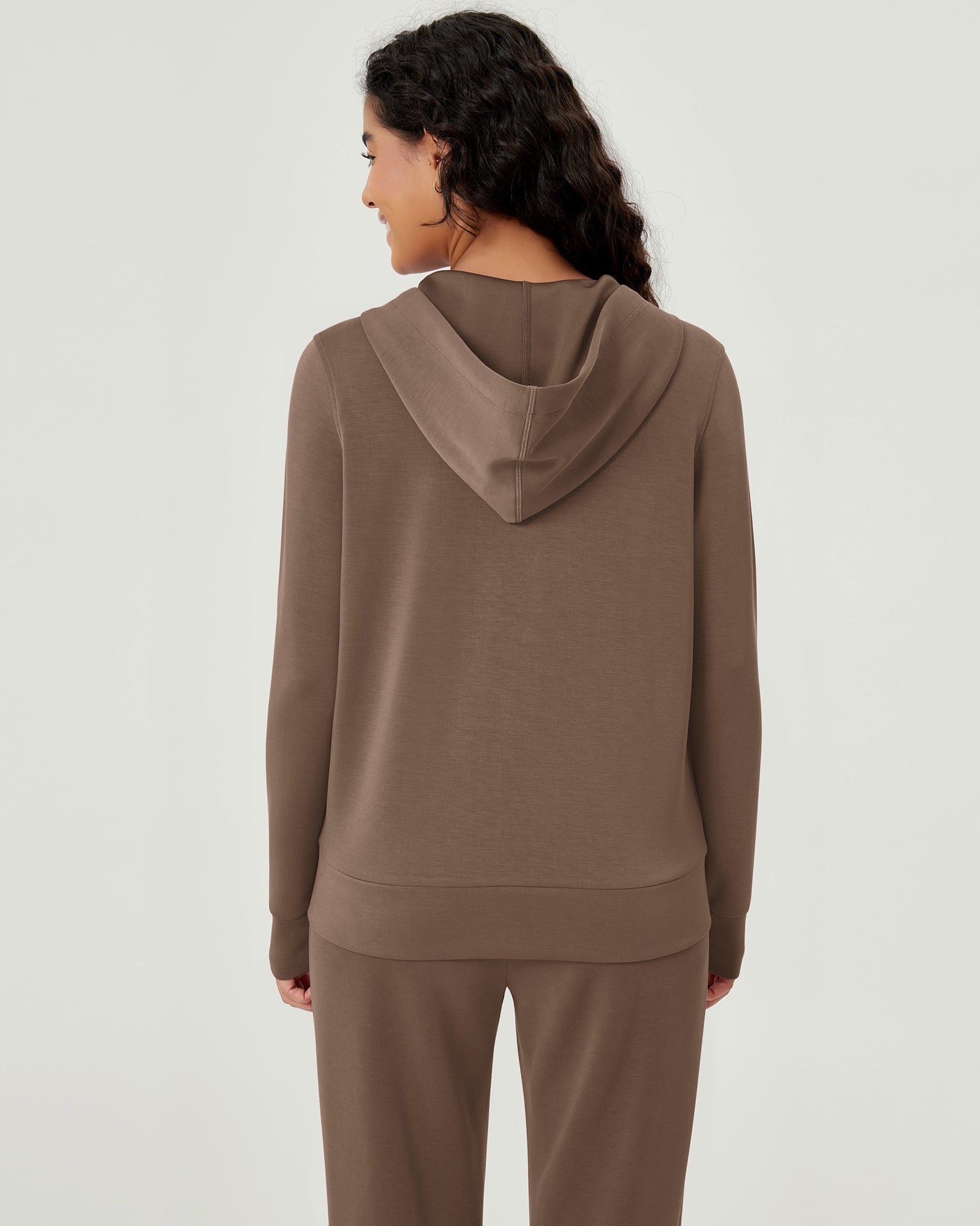 Modal Soft Full-Zip Hoodies Casual Jacket with Pockets - ododos