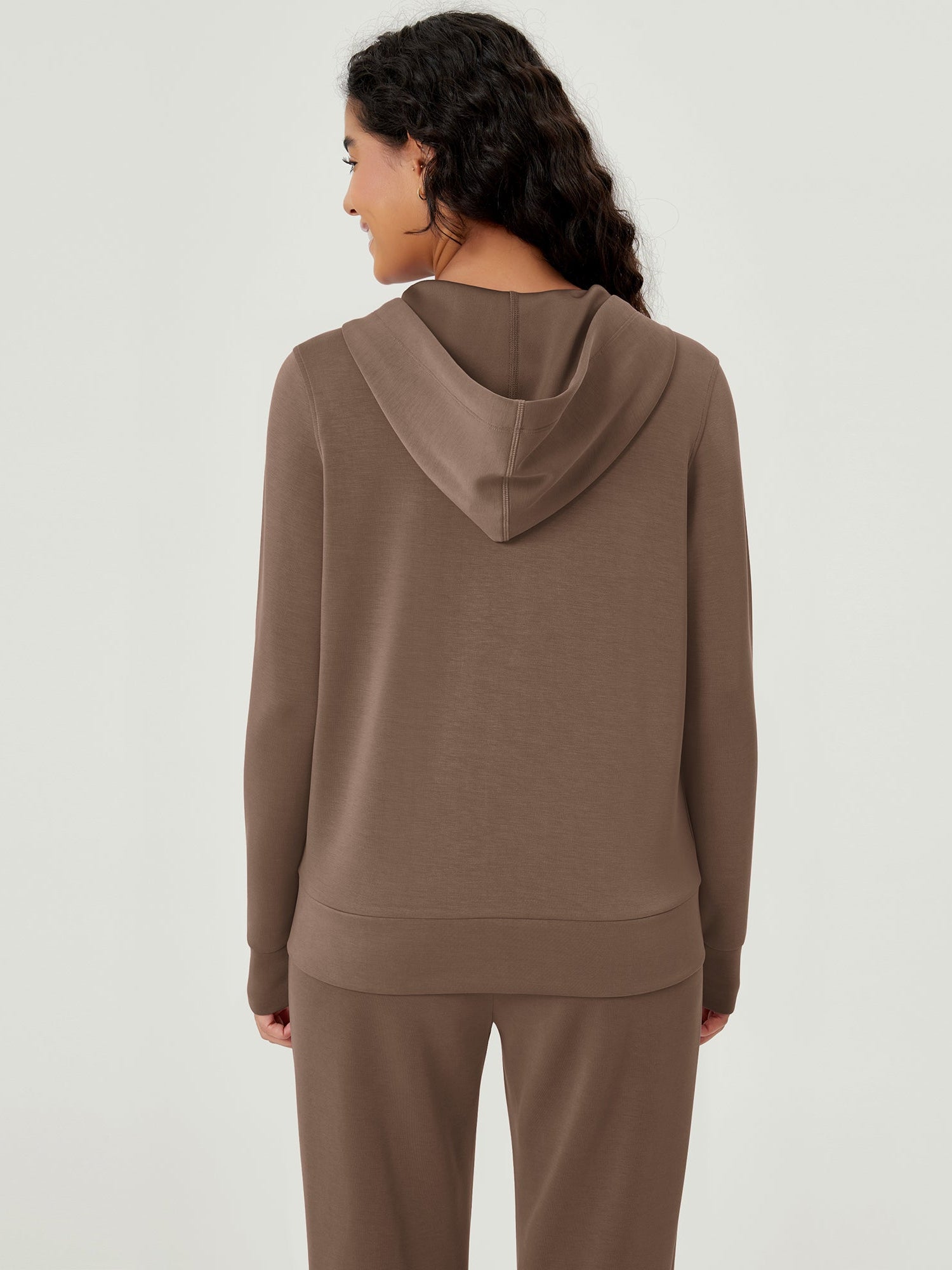 Modal Soft Full-Zip Hoodies Casual Jacket with Pockets - ododos