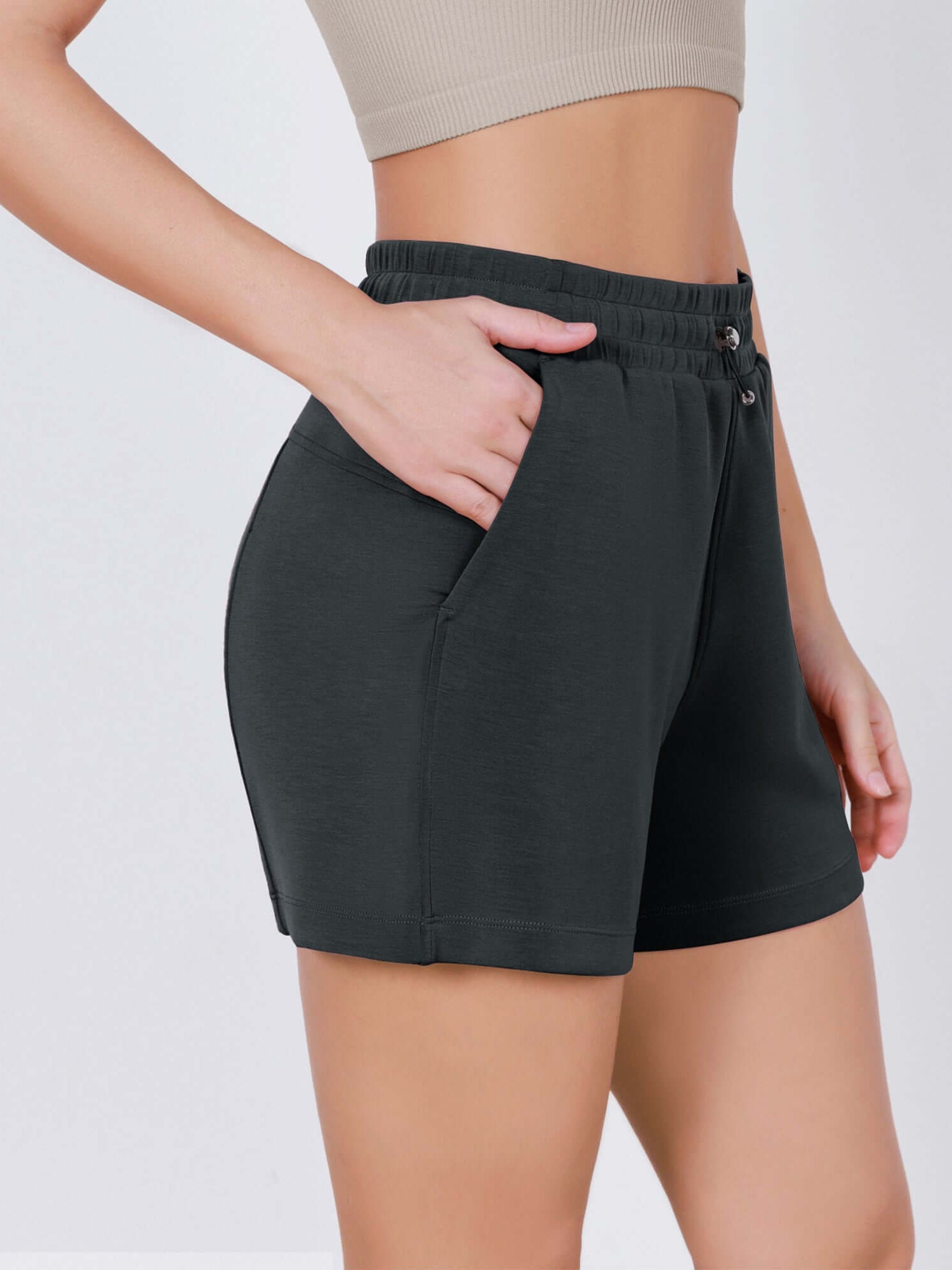 Modal Soft Adjustable Shockcord Relaxed Shorts - ododos