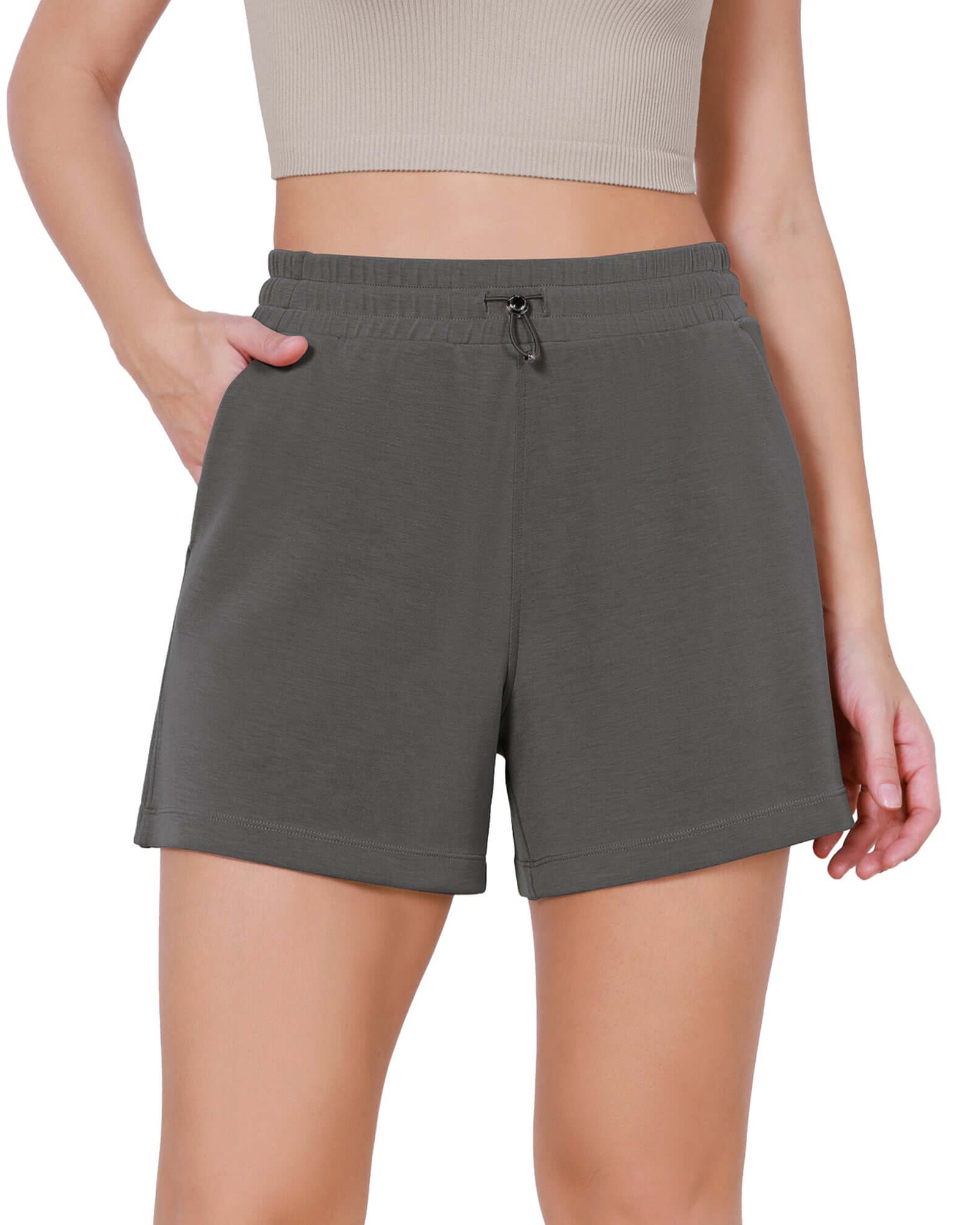 Modal Soft Adjustable Shockcord Relaxed Shorts - ododos