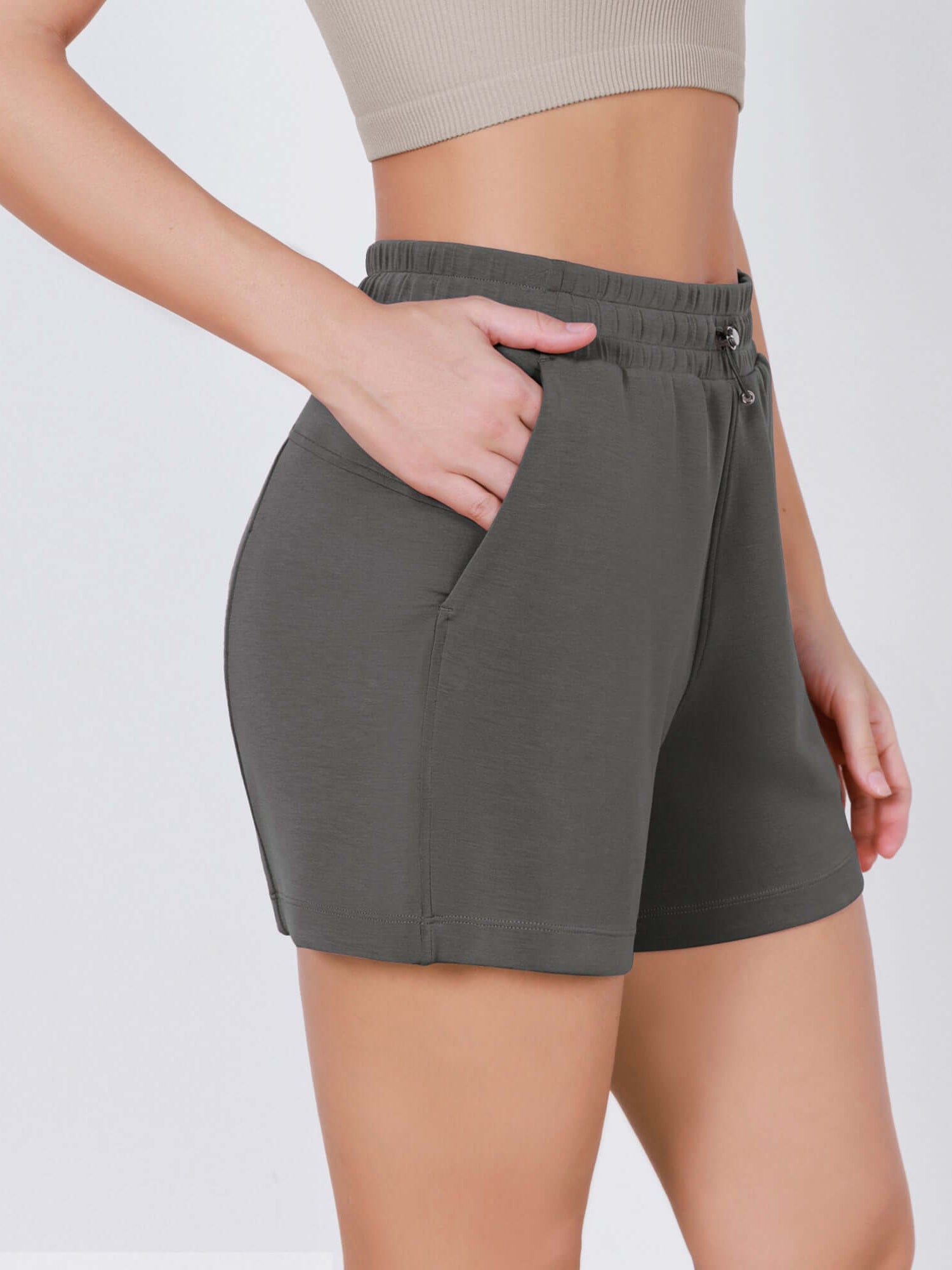Modal Soft Adjustable Shockcord Relaxed Shorts - ododos