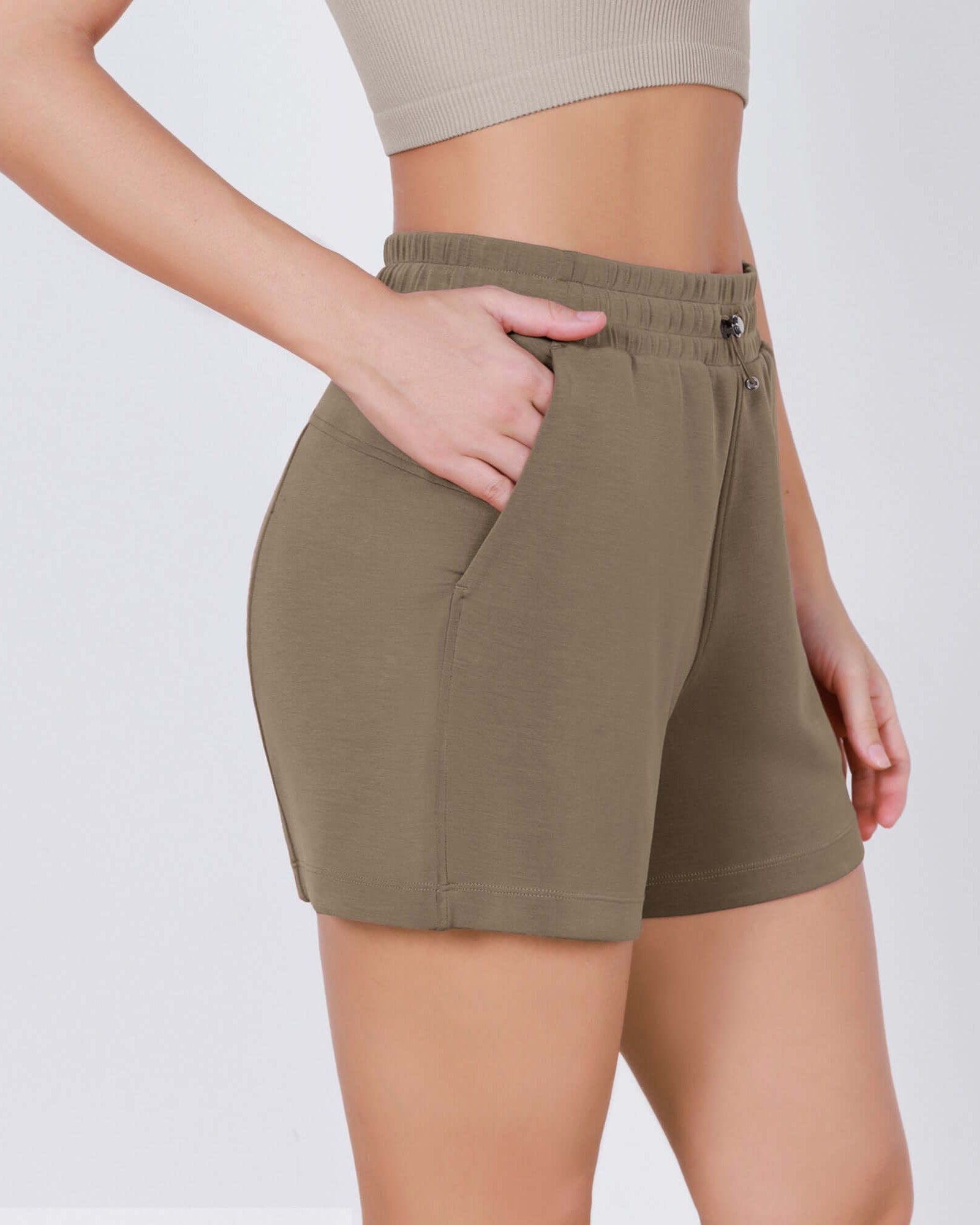 Modal Soft Adjustable Shockcord Relaxed Shorts - ododos