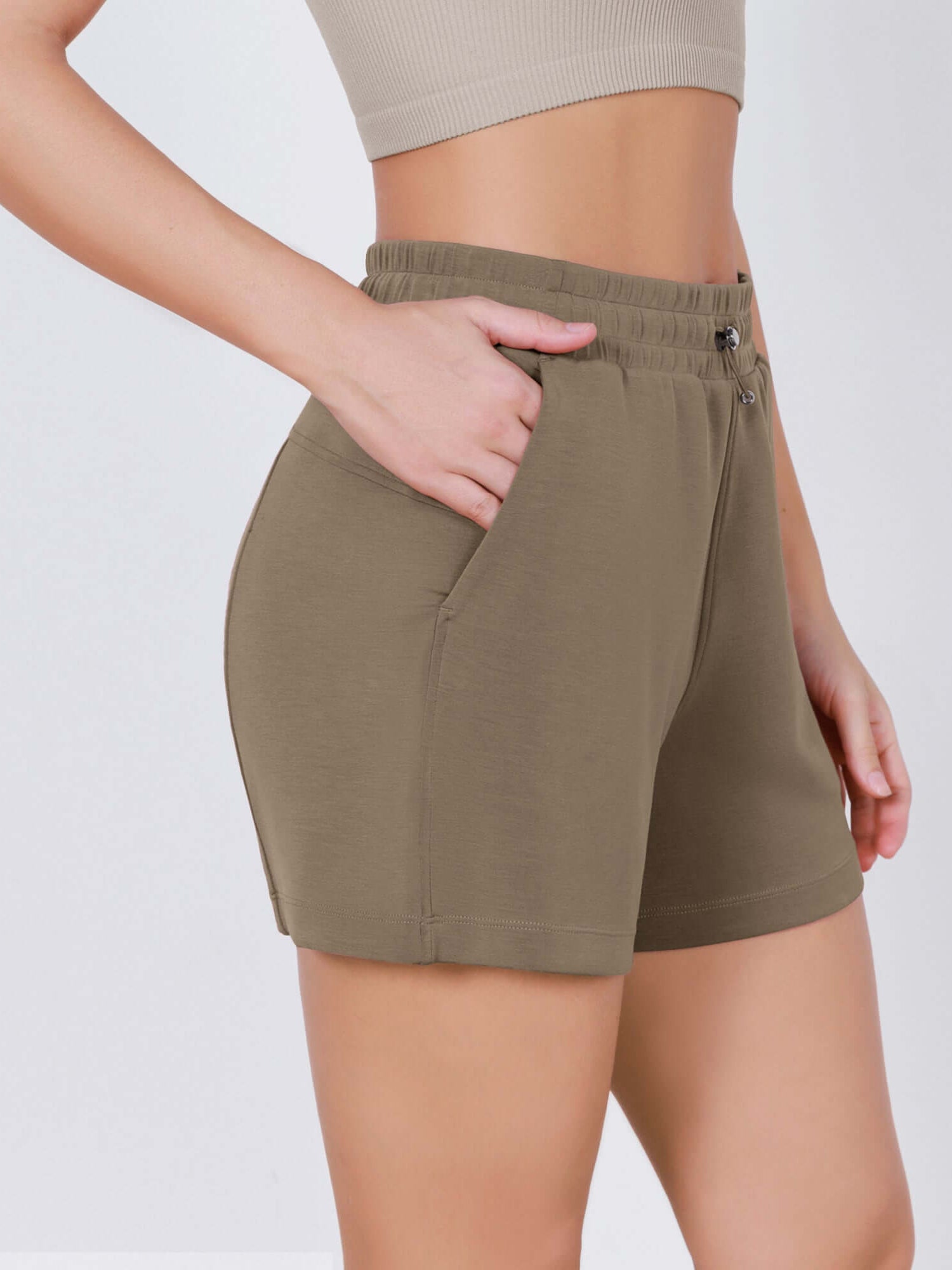 Modal Soft Adjustable Shockcord Relaxed Shorts - ododos