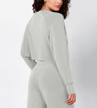 Modal Soft Long Sleeve Cropped Sweatshirts with Thumb Hole - ododos