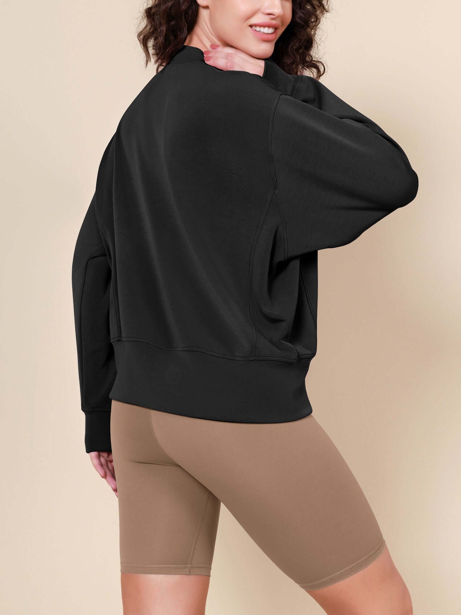 Modal Soft Long Sleeve Oversized Sweatshirts - ododos
