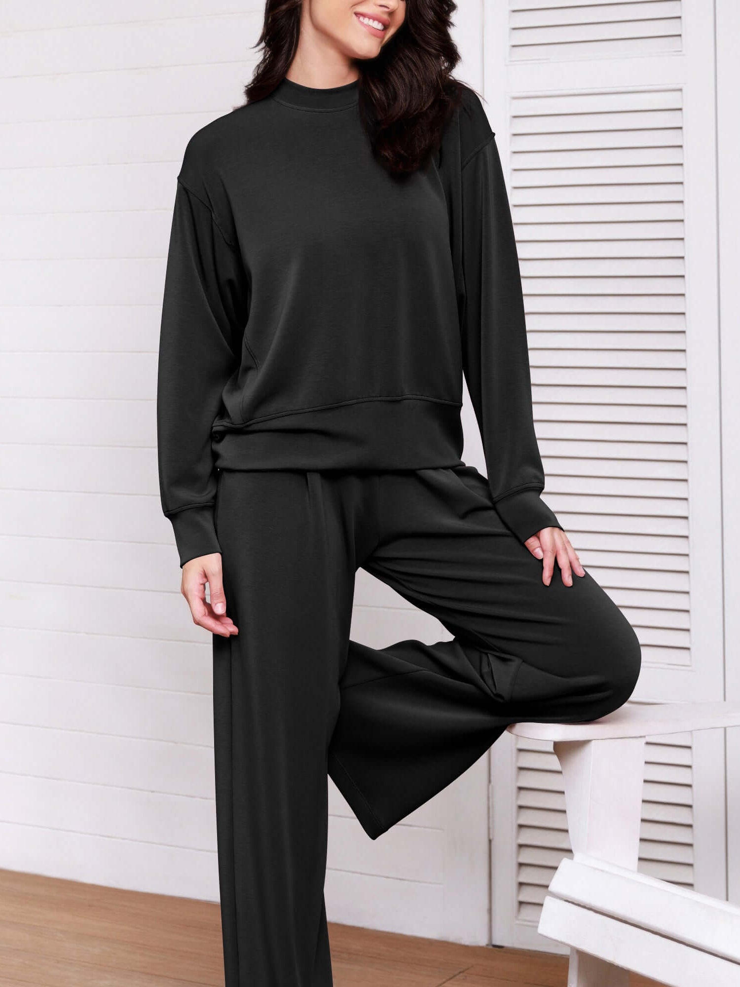 Modal Soft Long Sleeve Oversized Sweatshirts - ododos