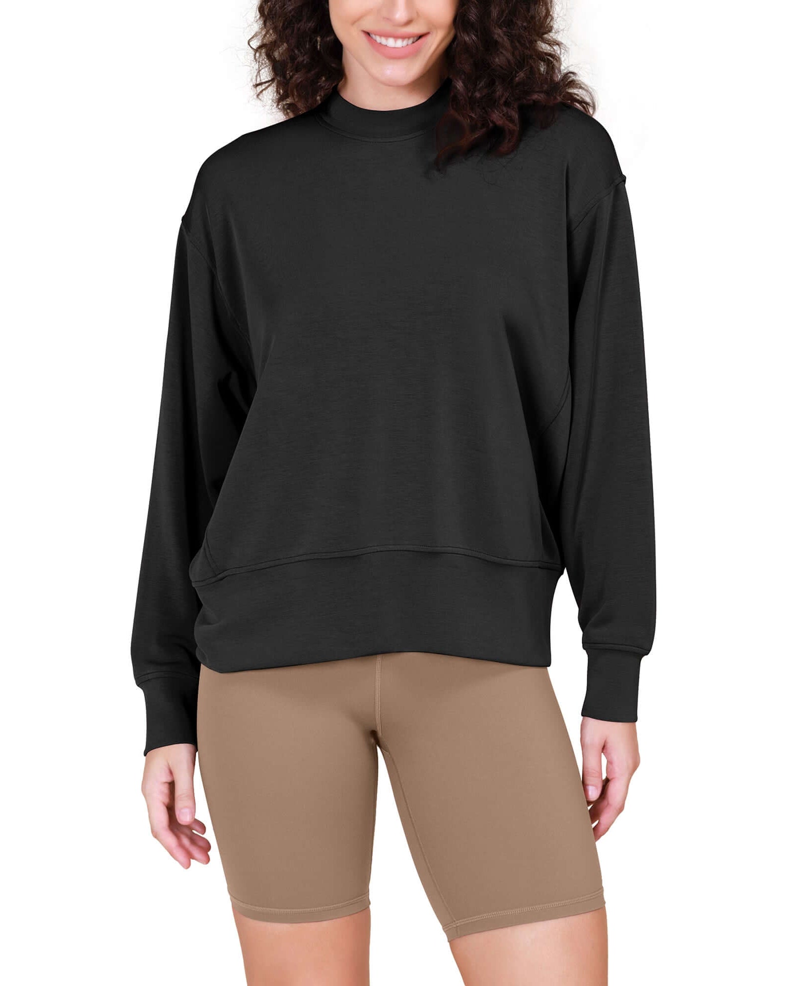 Modal Soft Long Sleeve Oversized Sweatshirts - ododos