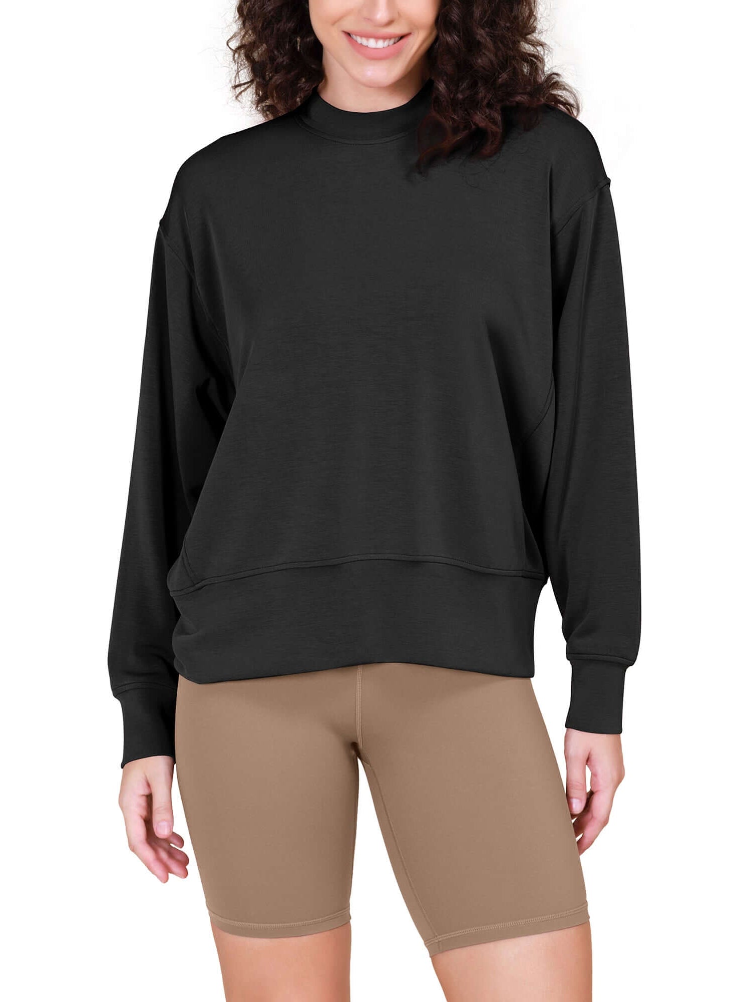 Modal Soft Long Sleeve Oversized Sweatshirts - ododos