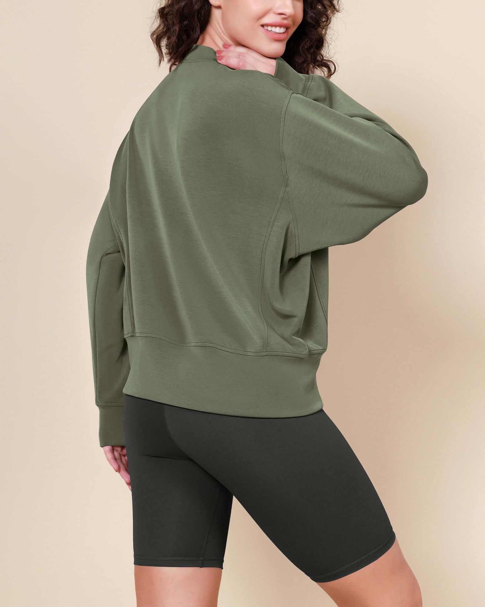 Modal Soft Long Sleeve Oversized Sweatshirts - ododos