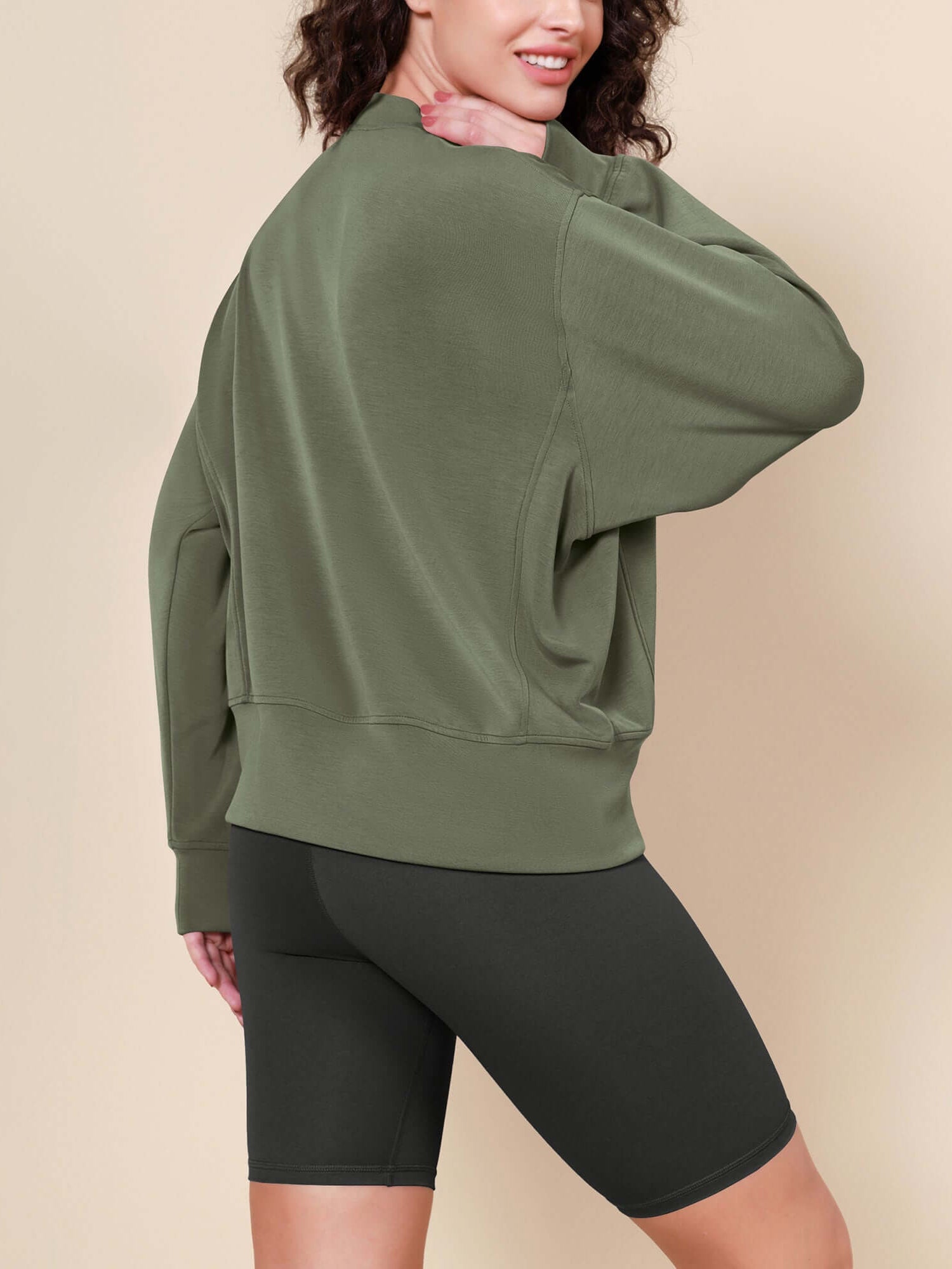 Modal Soft Long Sleeve Oversized Sweatshirts - ododos