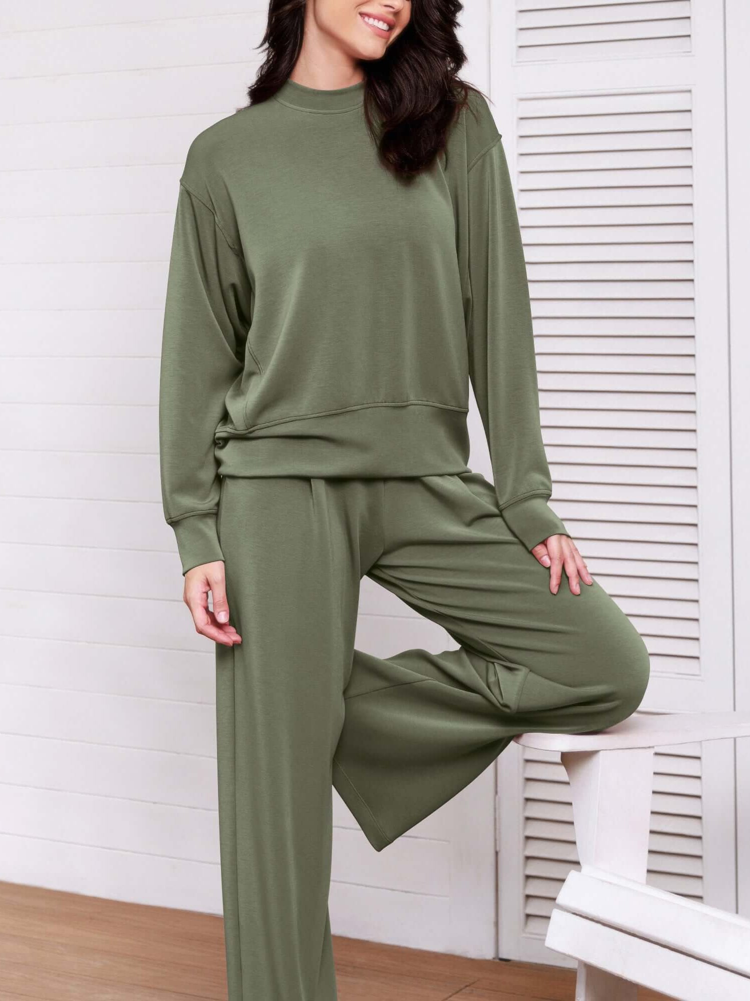 Modal Soft Long Sleeve Oversized Sweatshirts - ododos