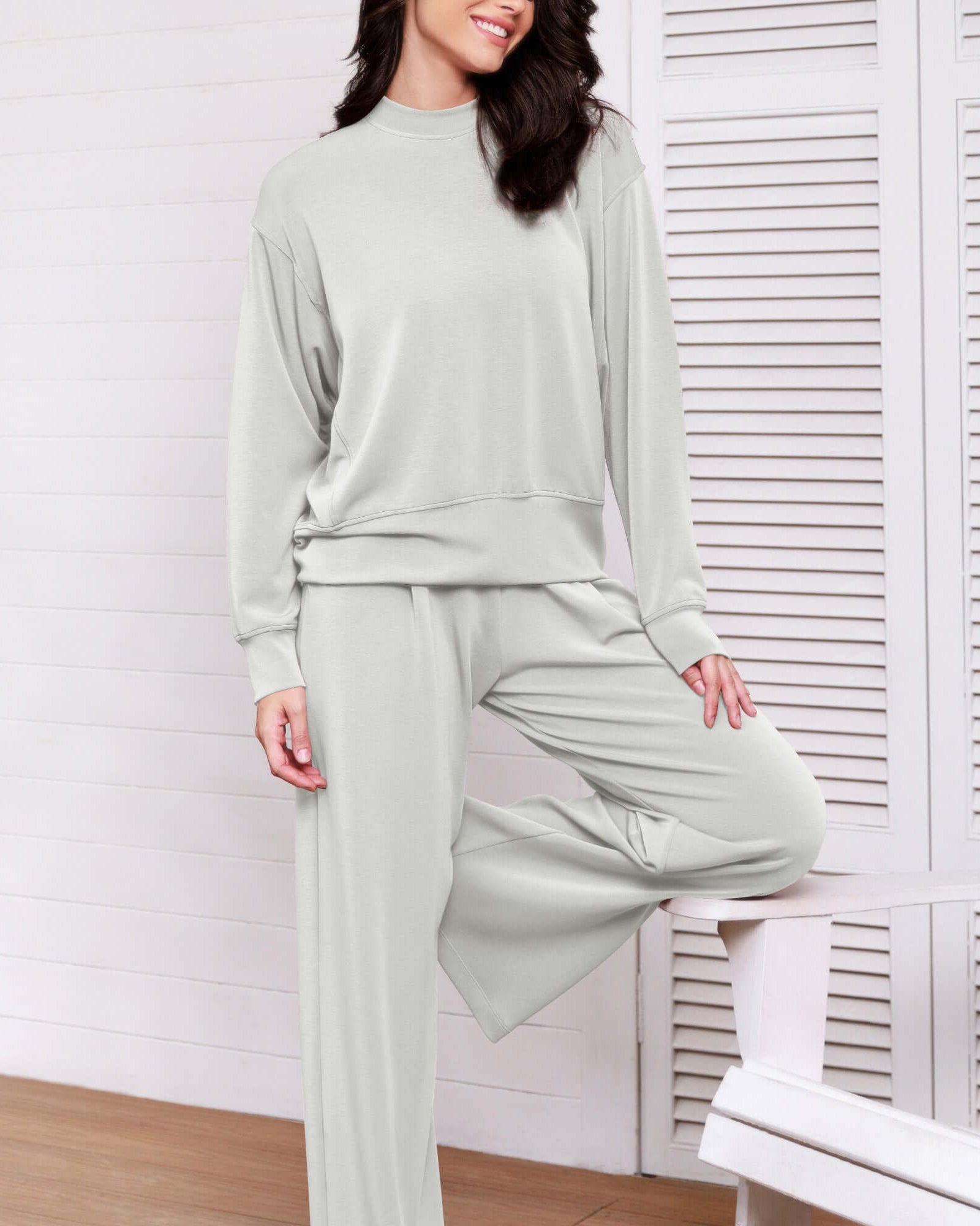 Modal Soft Long Sleeve Oversized Sweatshirts - ododos