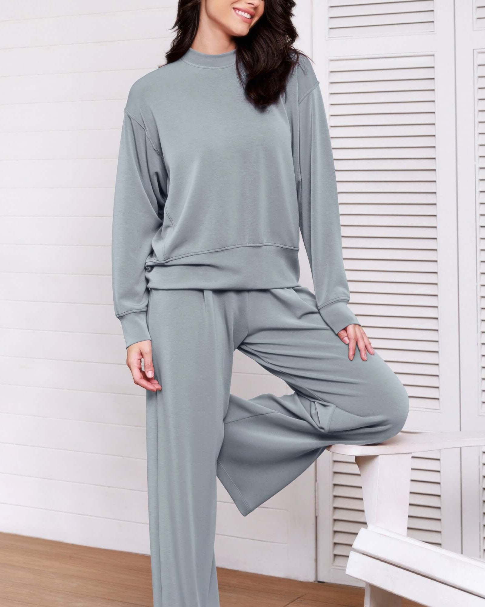 Modal Soft Long Sleeve Oversized Sweatshirts - ododos