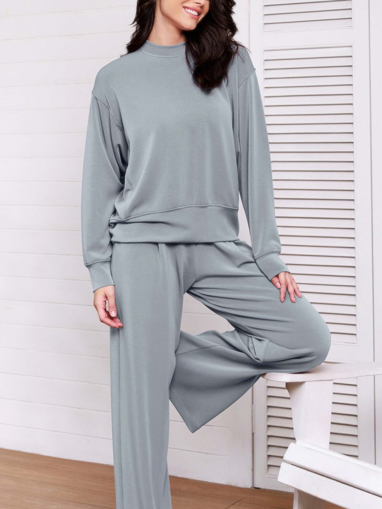 Modal Soft Long Sleeve Oversized Sweatshirts - ododos