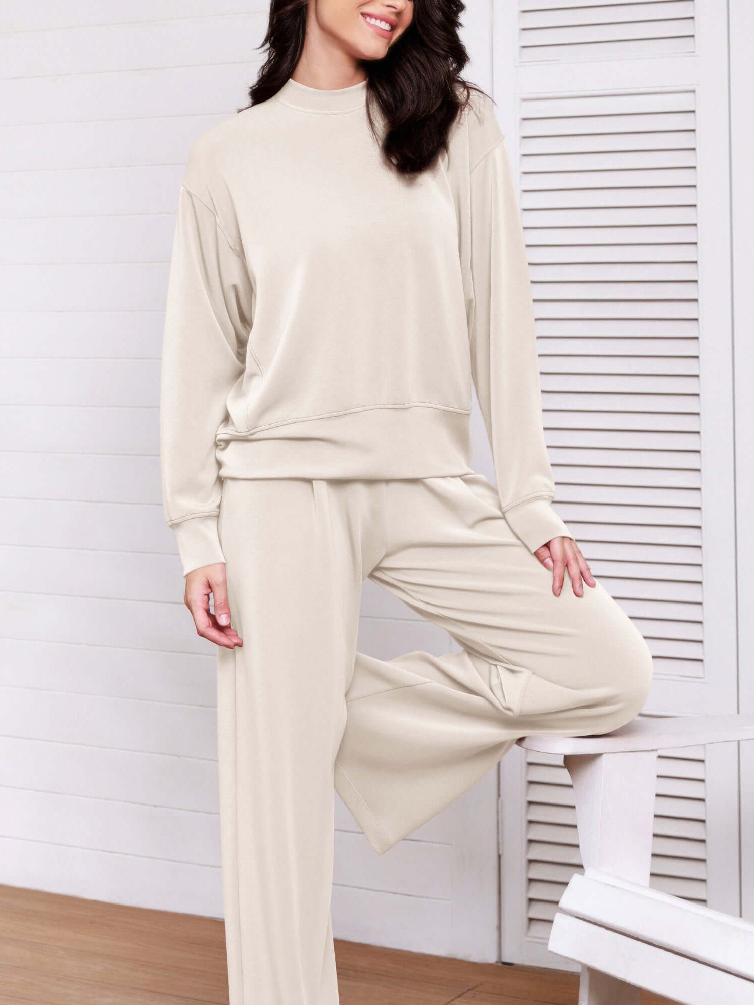 Modal Soft Long Sleeve Oversized Sweatshirts - ododos