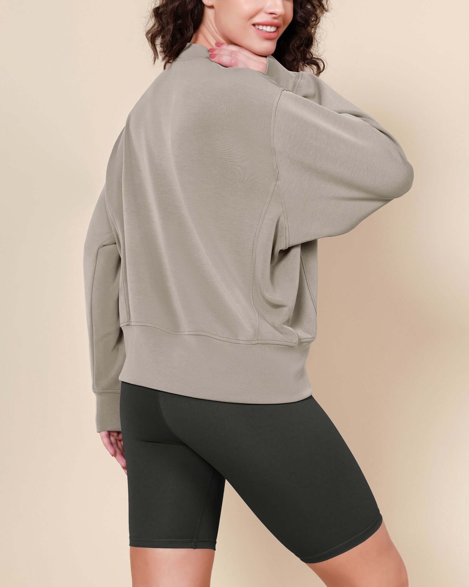 Modal Soft Long Sleeve Oversized Sweatshirts - ododos
