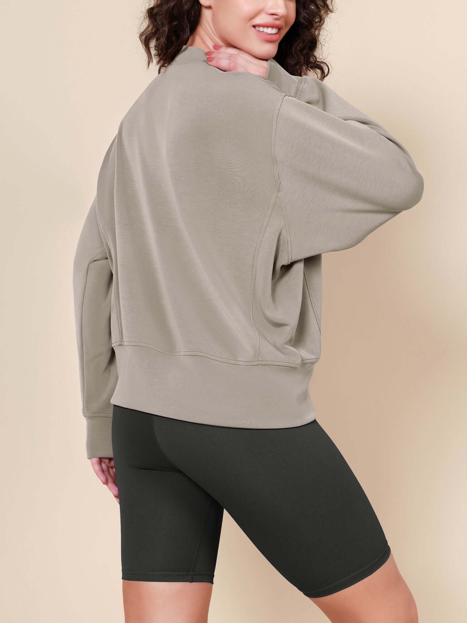 Modal Soft Long Sleeve Oversized Sweatshirts - ododos