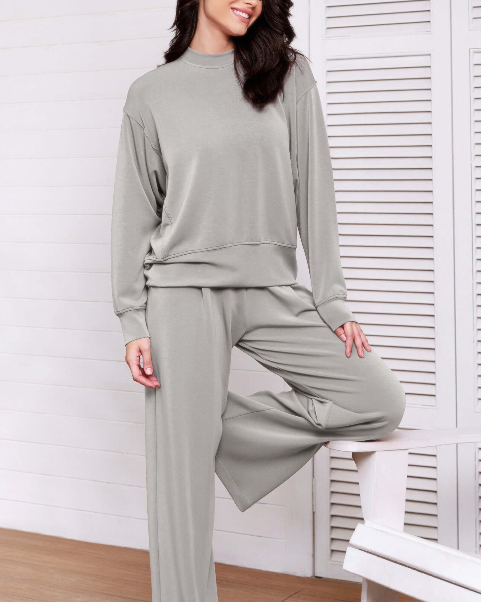 Modal Soft Long Sleeve Oversized Sweatshirts - ododos