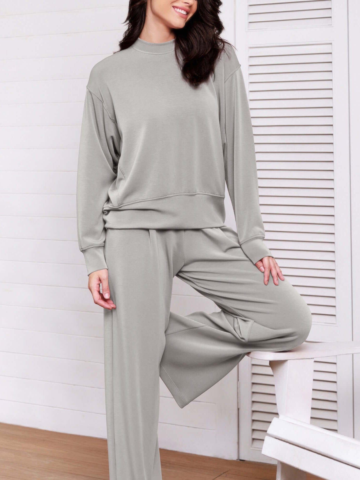 Modal Soft Long Sleeve Oversized Sweatshirts - ododos