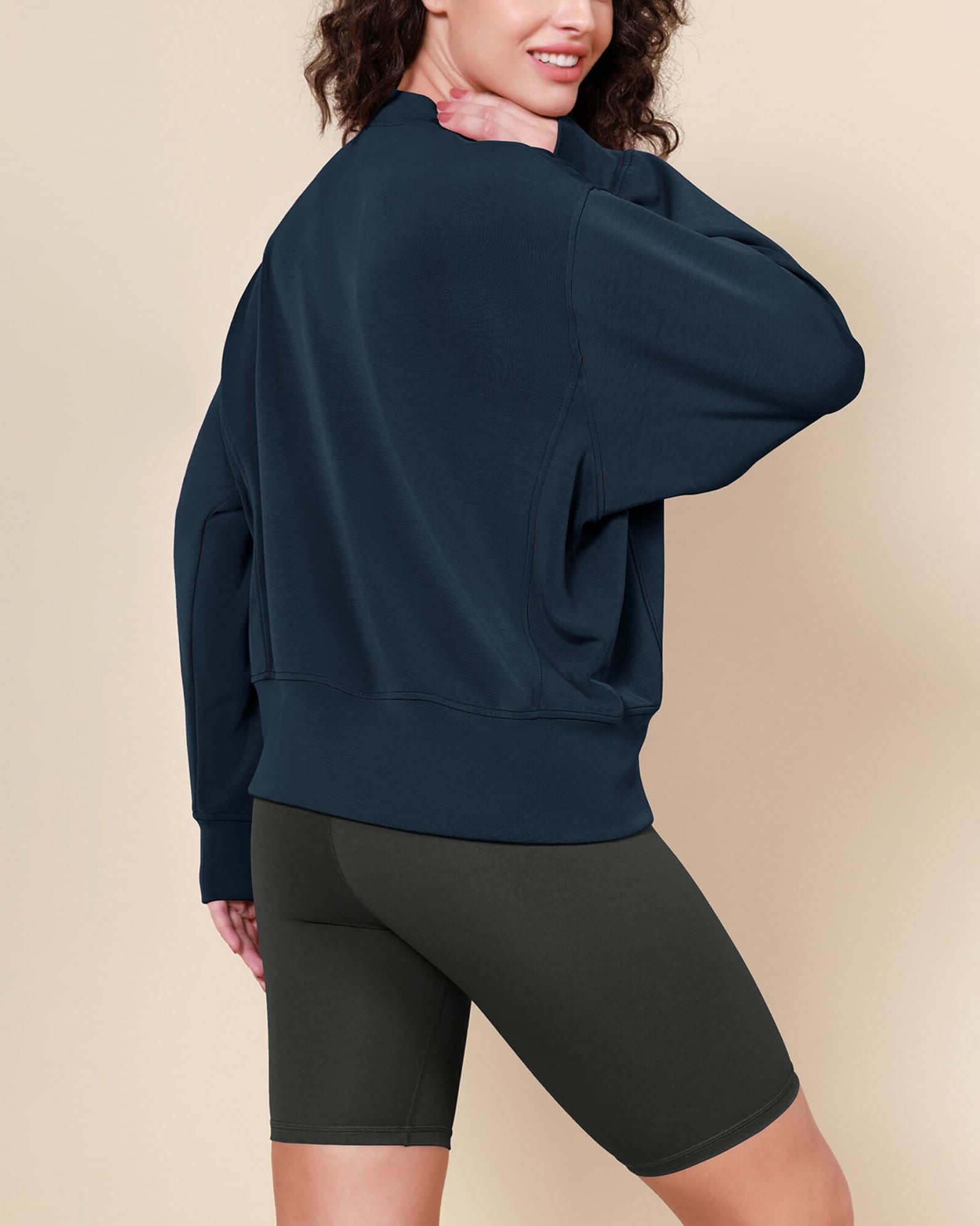 Modal Soft Long Sleeve Oversized Sweatshirts - ododos