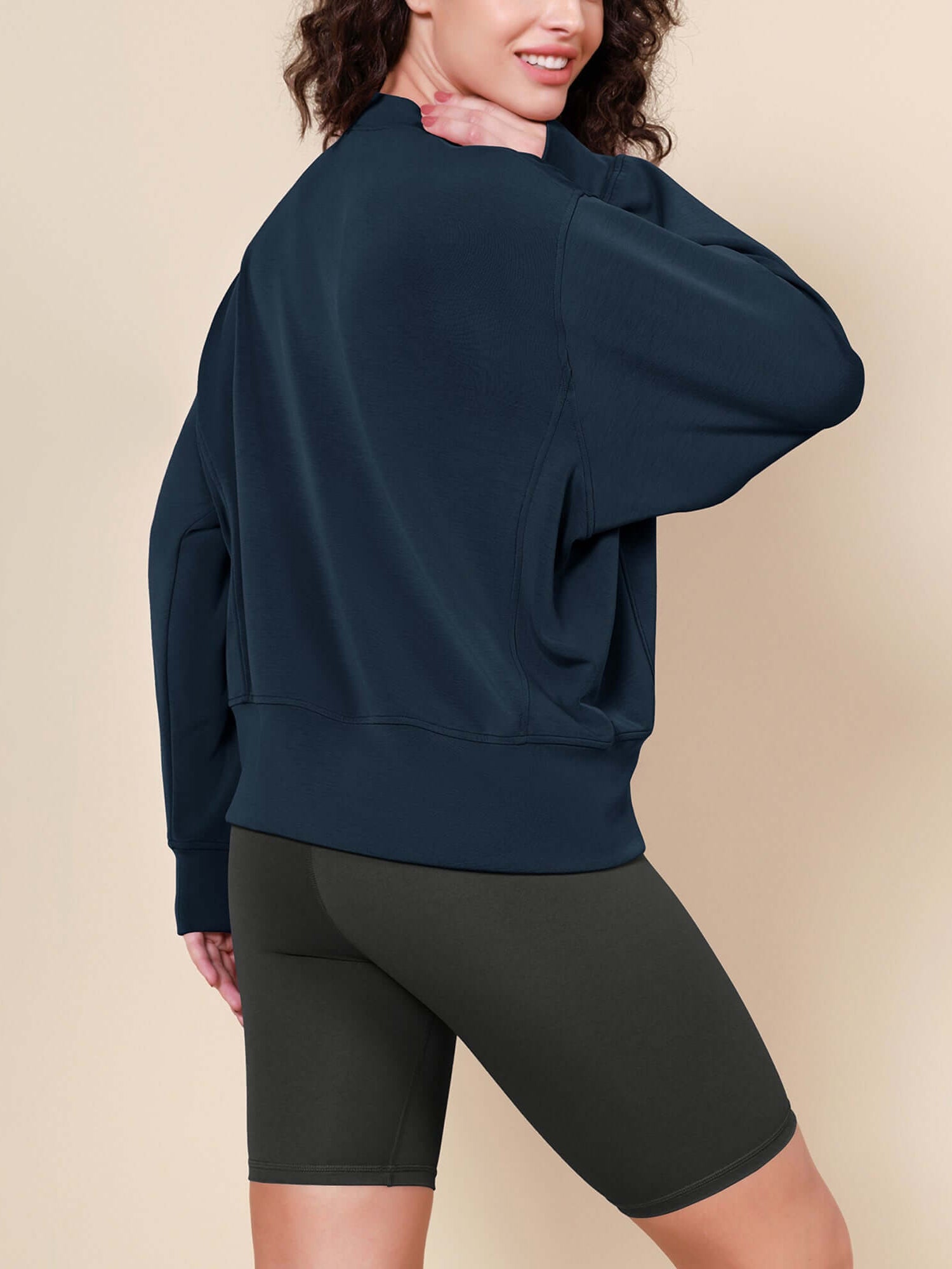 Modal Soft Long Sleeve Oversized Sweatshirts - ododos