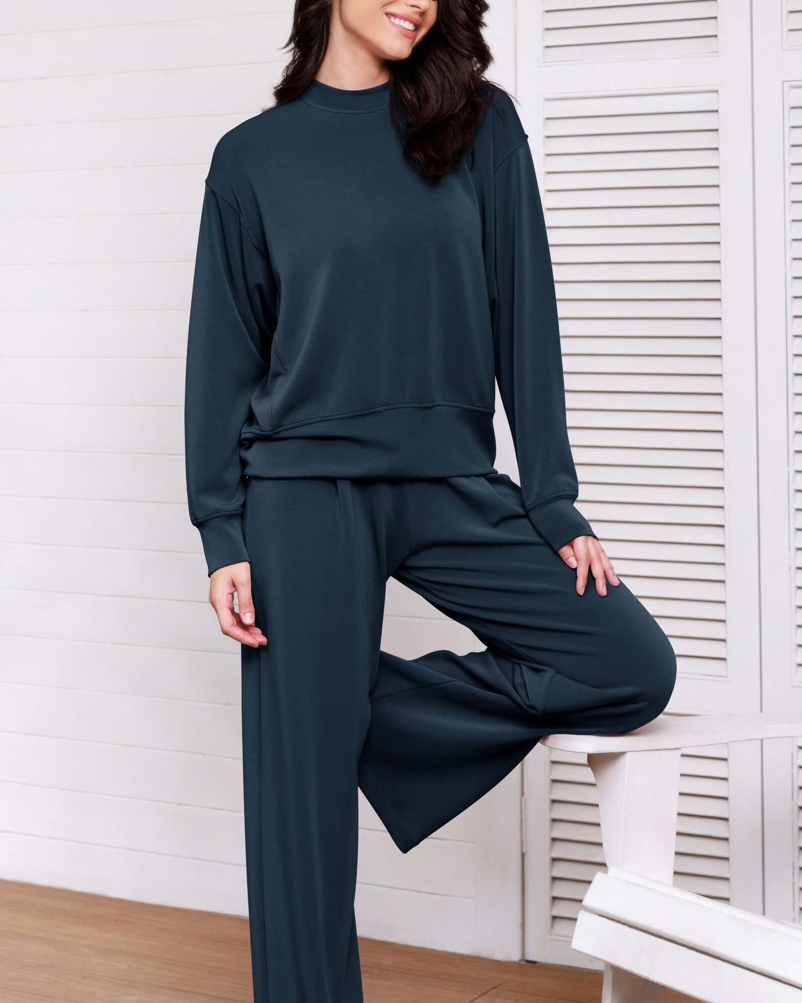 Modal Soft Long Sleeve Oversized Sweatshirts - ododos