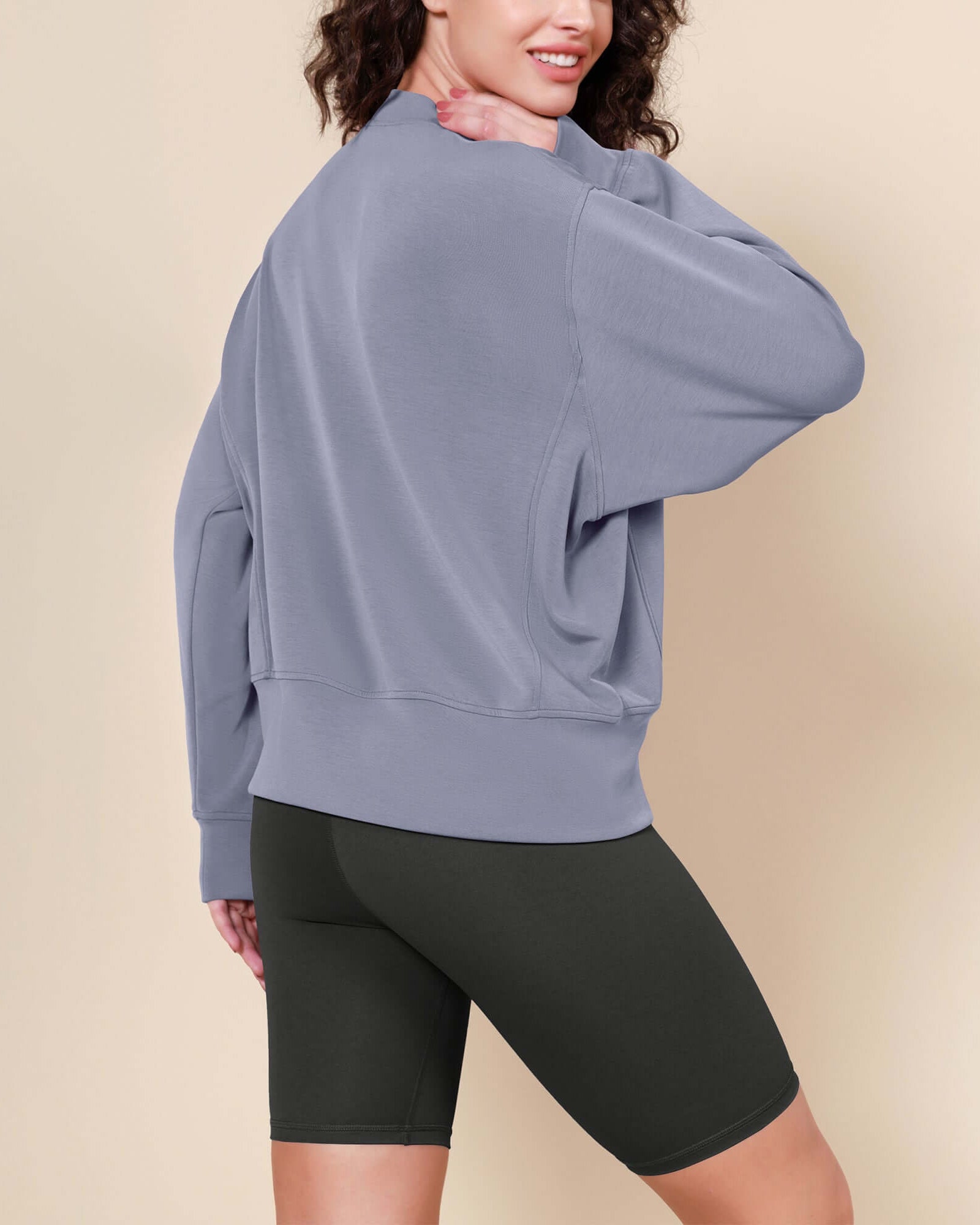 Modal Soft Long Sleeve Oversized Sweatshirts - ododos